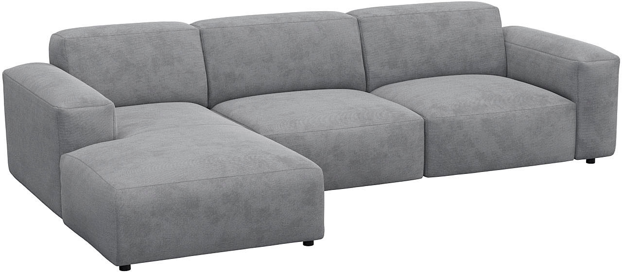 FLEXLUX Ecksofa »Lucera bequem und komfortabel durch hochwertigen Sitzaufbau, L.Form«, modern & anschmiegsam, Kaltschaum, Stahl-Wellenunterfederung