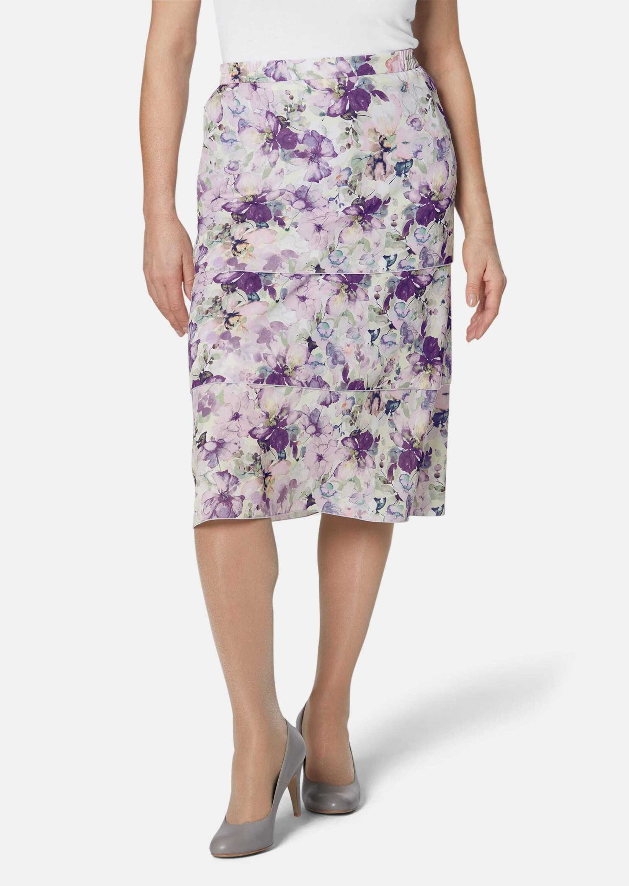 GOLDNER Jerseyrock "Kurzgröße Leicht schwingender Druckrock" gefüttert günstig online kaufen