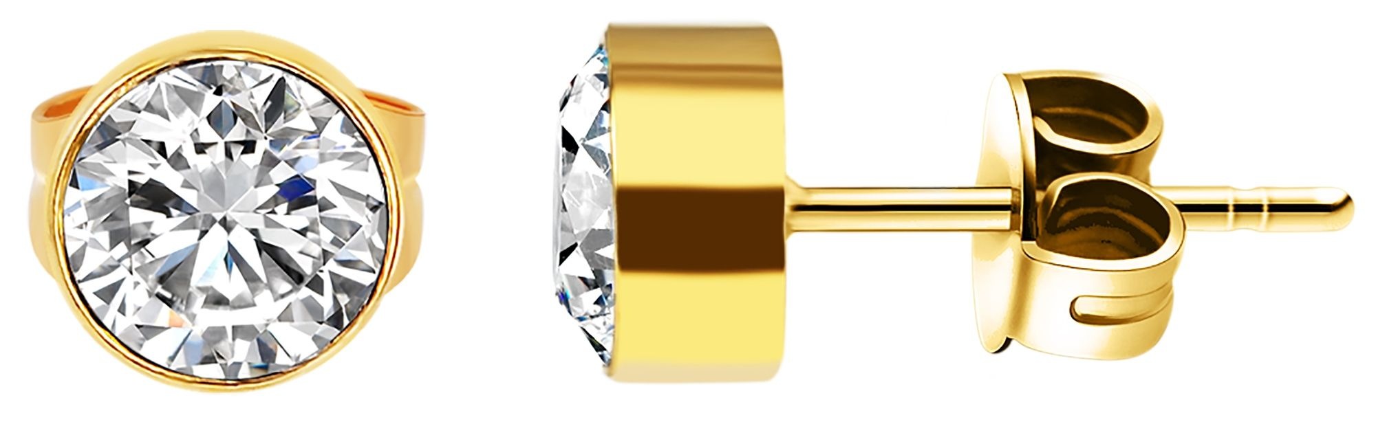 Adelia´s Paar Ohrhänger "Damen Ohrringe – Ohrstecker aus Edelstahl mit Stra günstig online kaufen