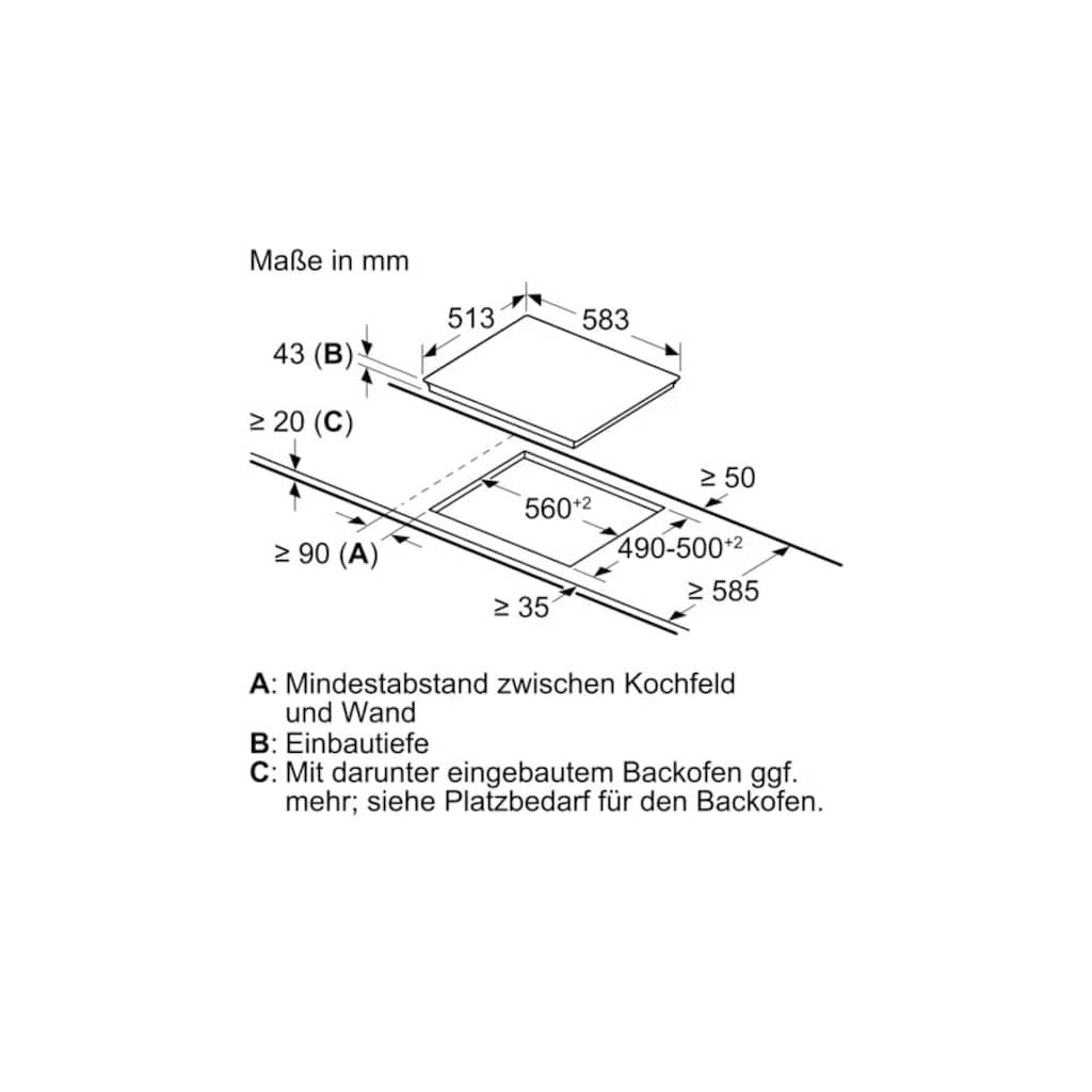 Constructa Elektro-Herd-Set »CX5HS605«, CH3M00052, mit Teleskopauszug nachrüstbar