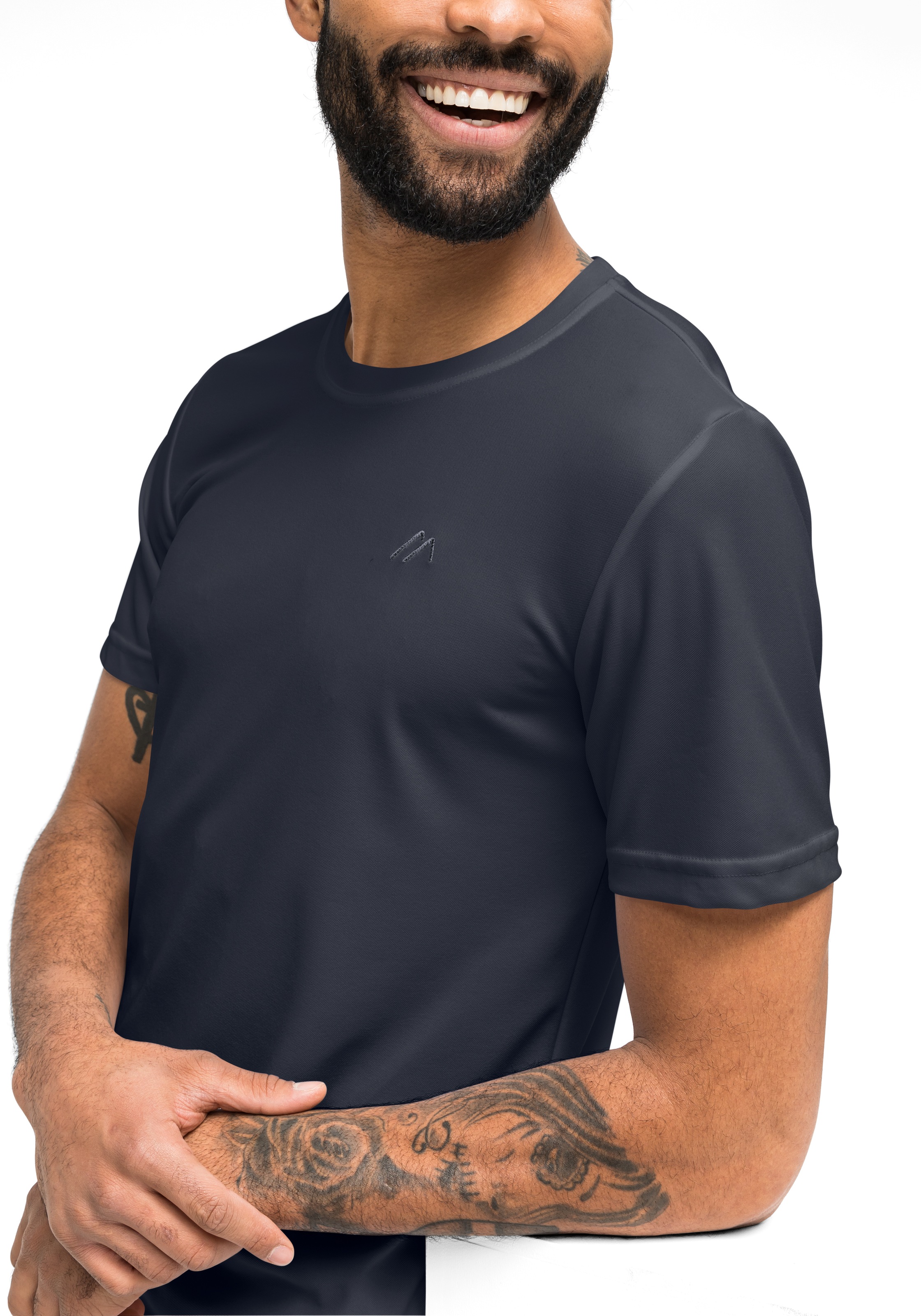 Maier Sports "Walter" Herren T-Shirt, rundhals pique Outdoorshirt, schnellt günstig online kaufen