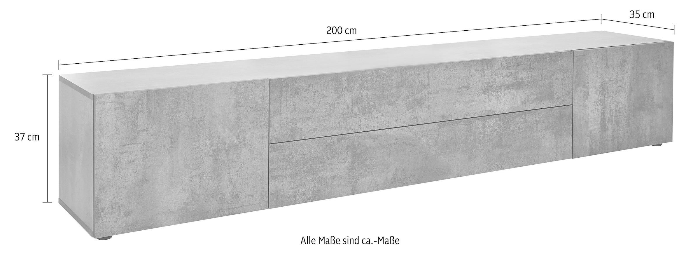 borchardt Möbel Lowboard, Breite 200 cm