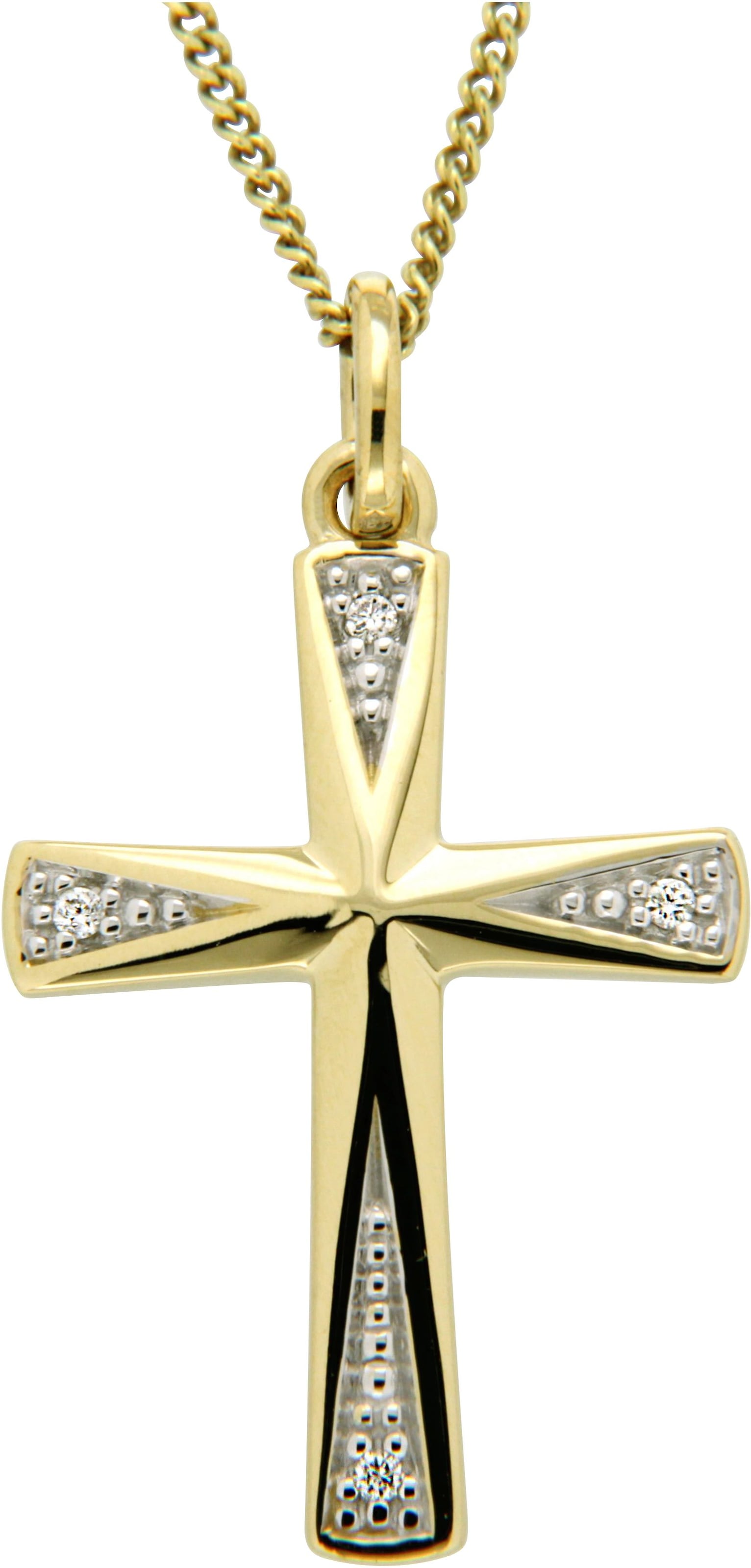 Kreuzanhänger »Schmuck Geschenk Gold 333 Halsschmuck Anhänger für Halskette Kreuz«,...