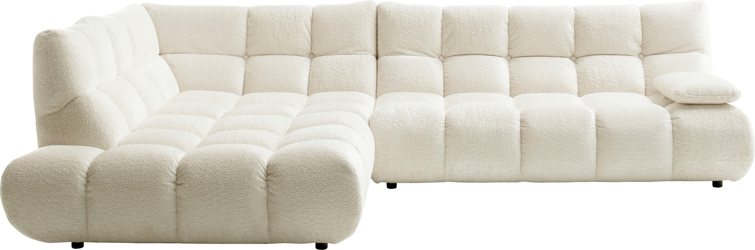 Home affaire Ecksofa "Cozy Bubble, mit klappbarer Armlehne, Breite 324 cm" günstig online kaufen