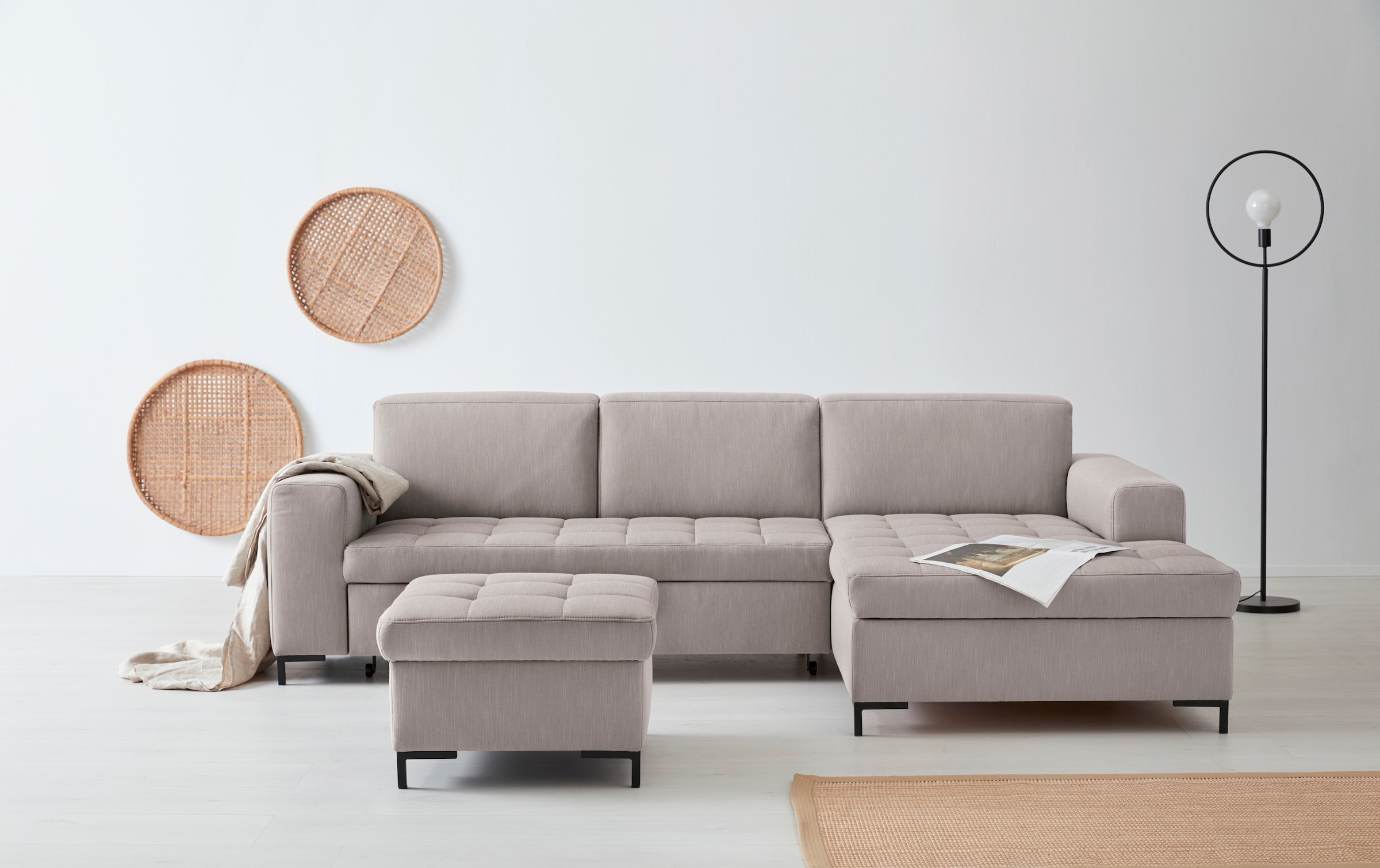 OTTO products Ecksofa "Grazzo, zeitlos und elegant, mit moderner Sitzheftun günstig online kaufen