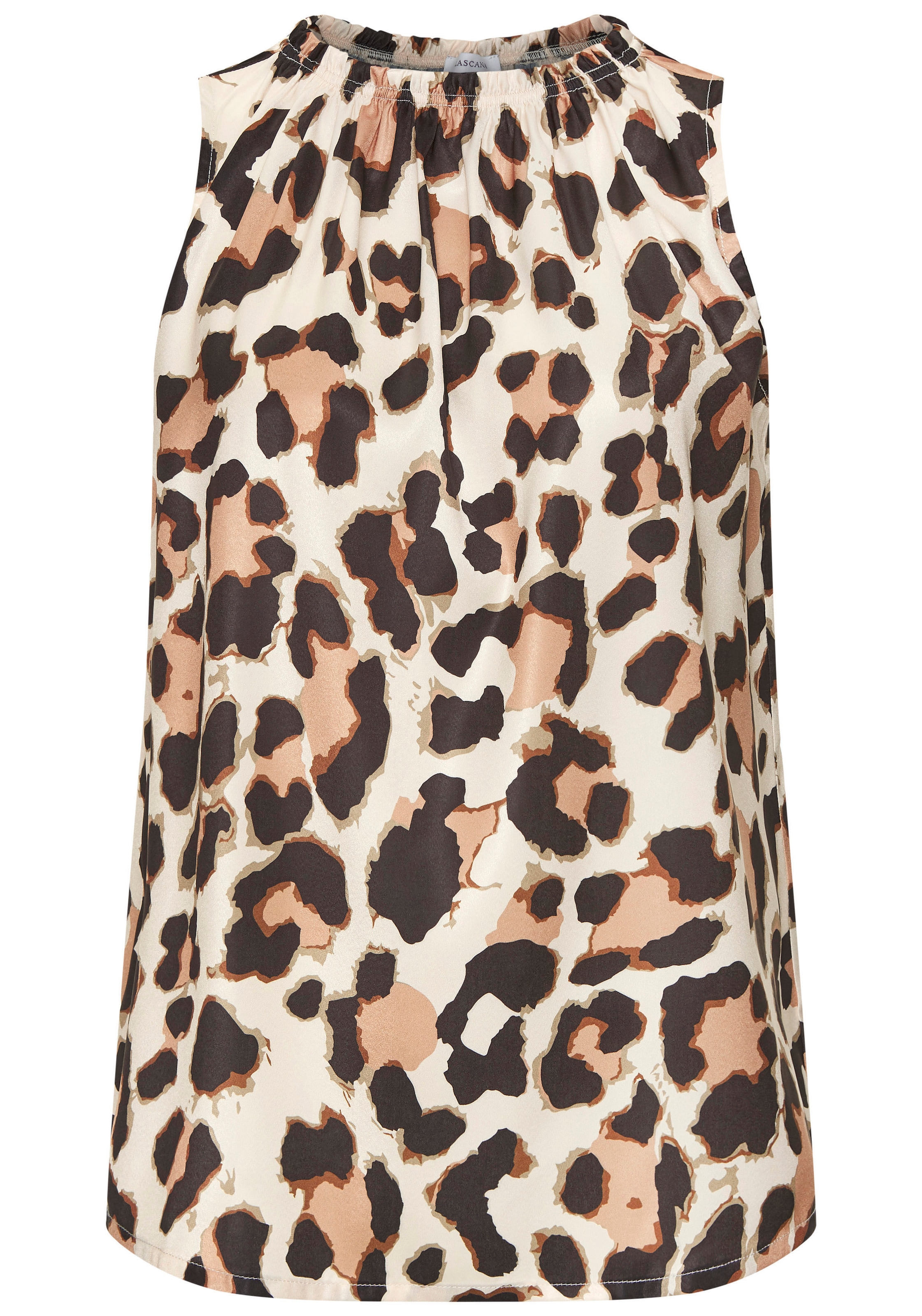 LASCANA Blusentop, aus Satin mit Leoprint, elegantes Top