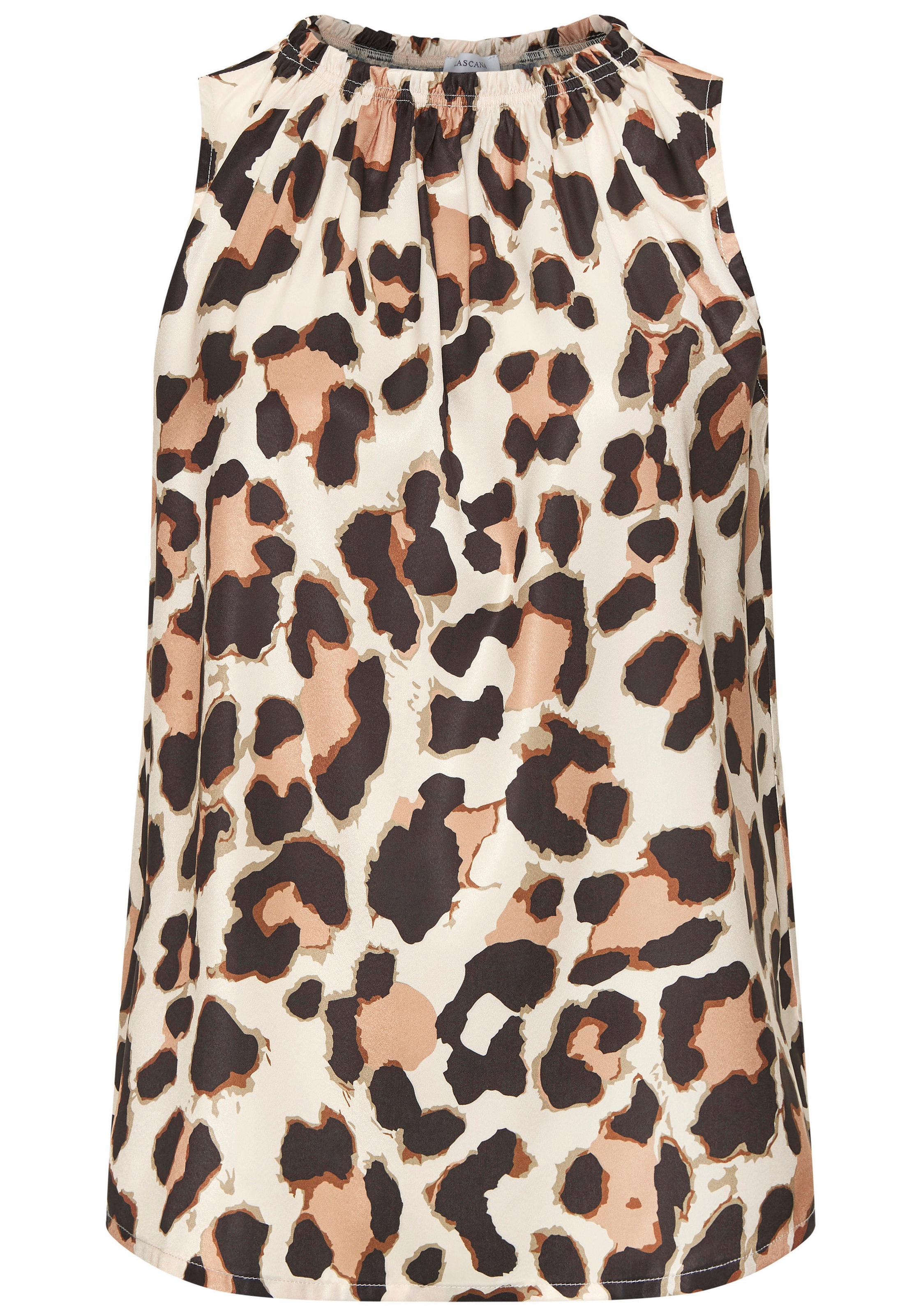 LASCANA Blusentop, aus Satin mit Leoprint, elegantes Top günstig online kaufen