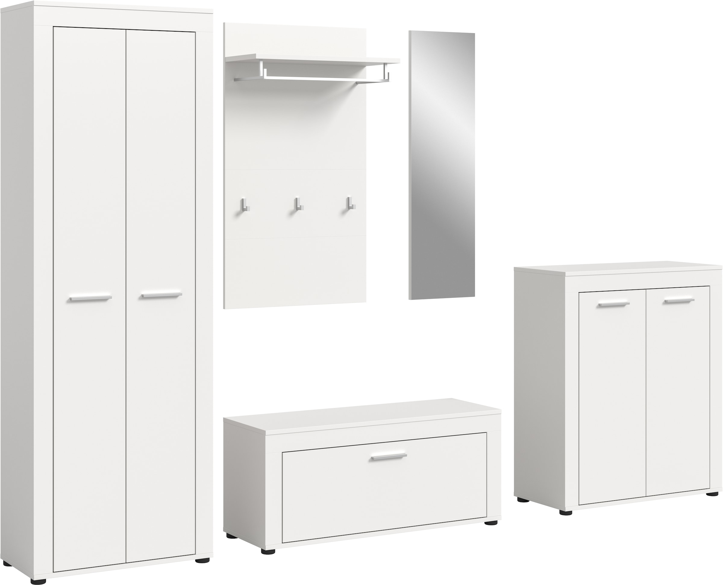INOSIGN Garderoben-Set, (Set, 5 St.), Aosta, Höhe 191 cm, Garderobenset, Fl günstig online kaufen