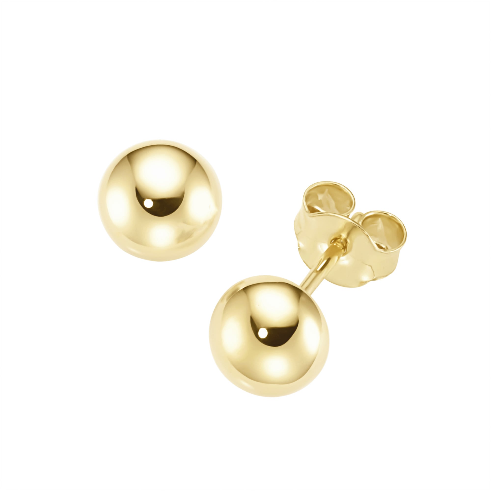 Luigi Merano Half-Sphere Stud Earrings Yellow Gold 375