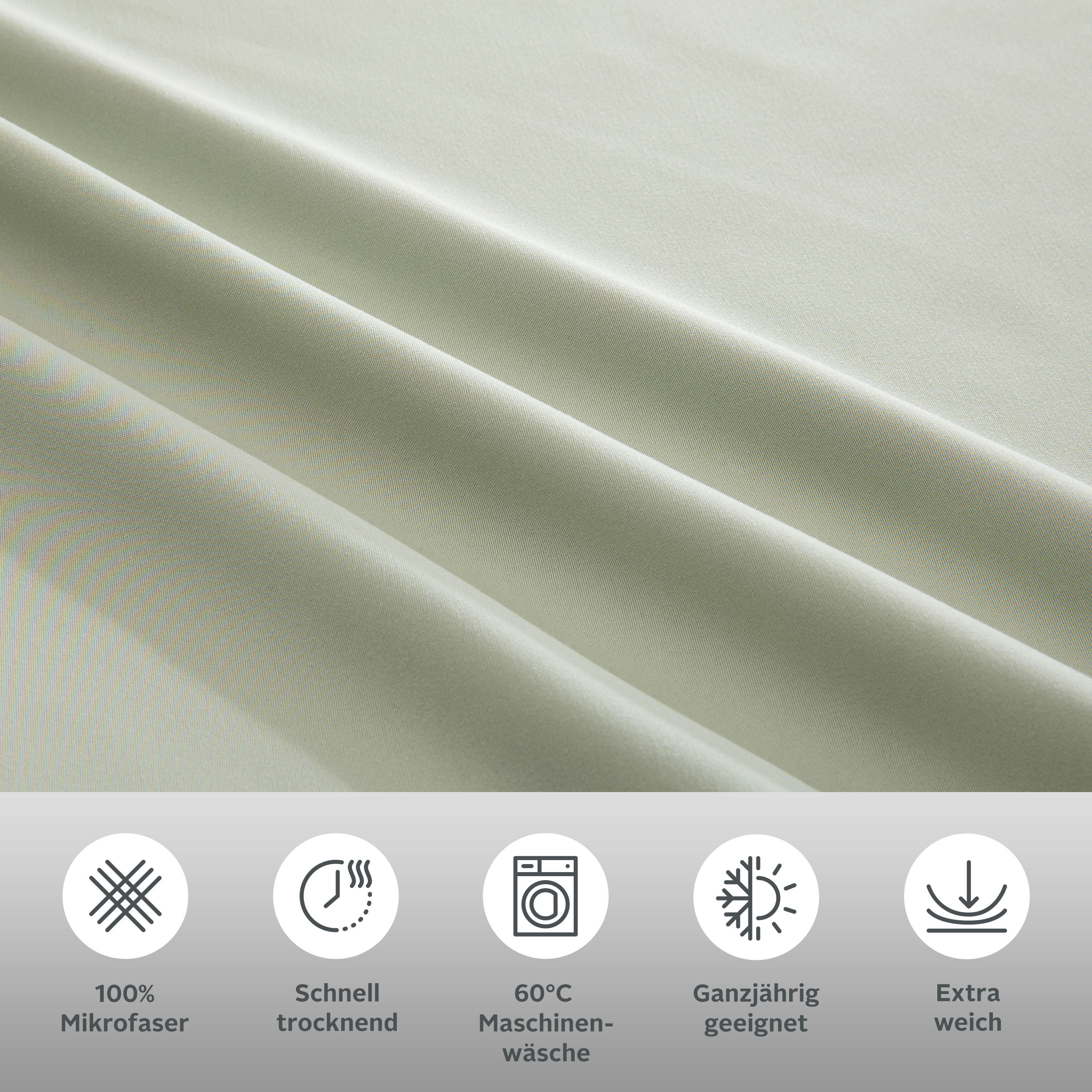 Thumbnail - my home Bettwäsche "Desner2" 2 Stk. tlg. Premium Qualität, sehr weich, uni, ab 135x200 cm