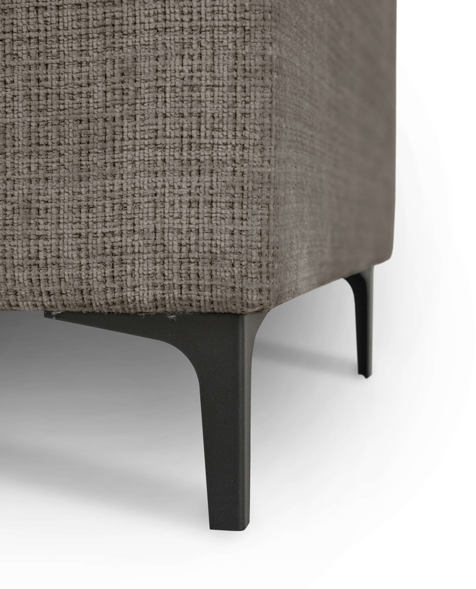 Places of Style Wohnlandschaft »XXL Sofa Oland, Struktur, Flachgewebe, Luxus-Microfaser, Boucle«, U-Form, 345 cm, Wellenunterfederung, Skandi-Design, Metallfüße