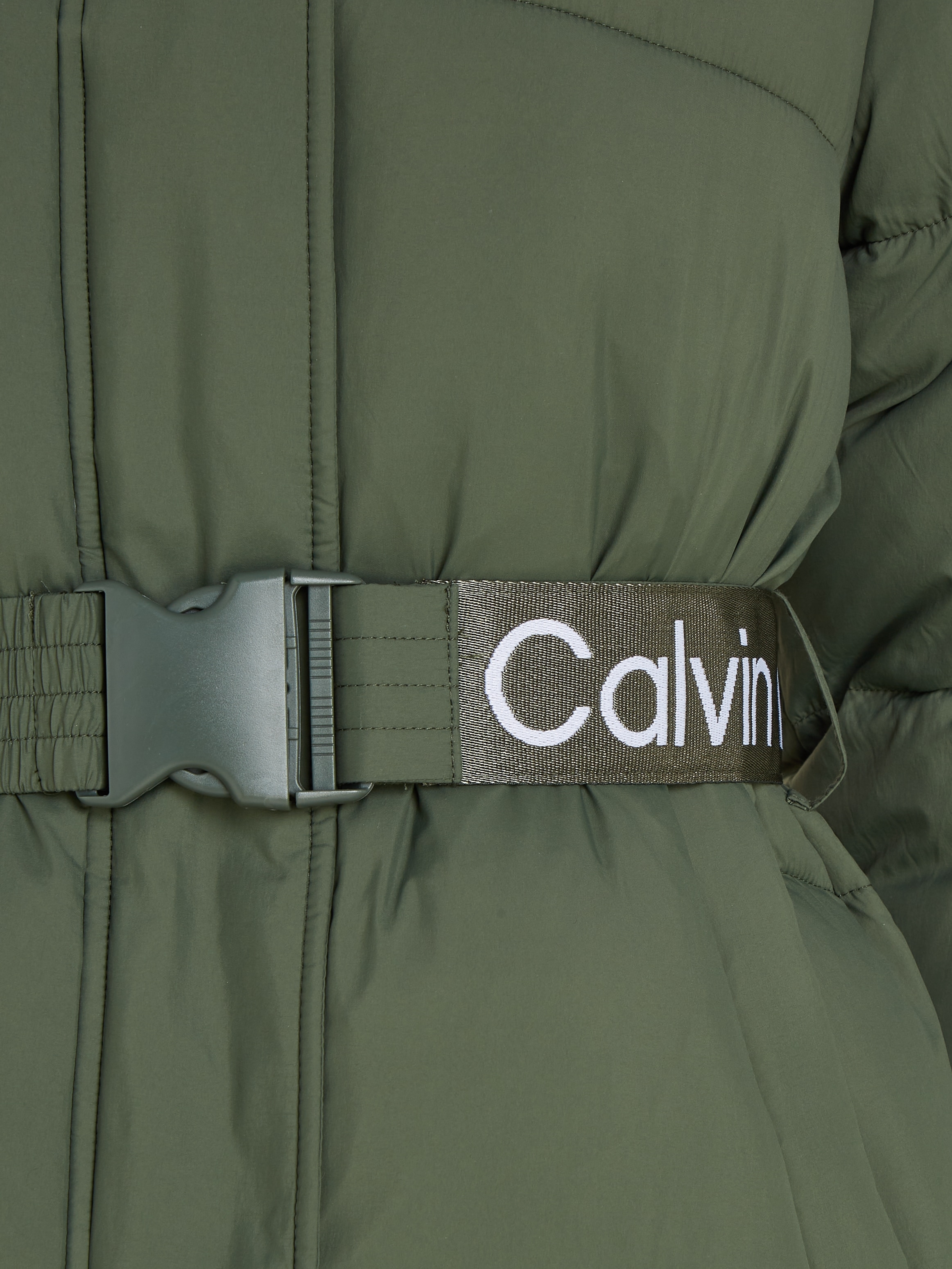 Calvin Klein Jeans Outdoorjacke, mit Kapuze, mit Taillengürtel