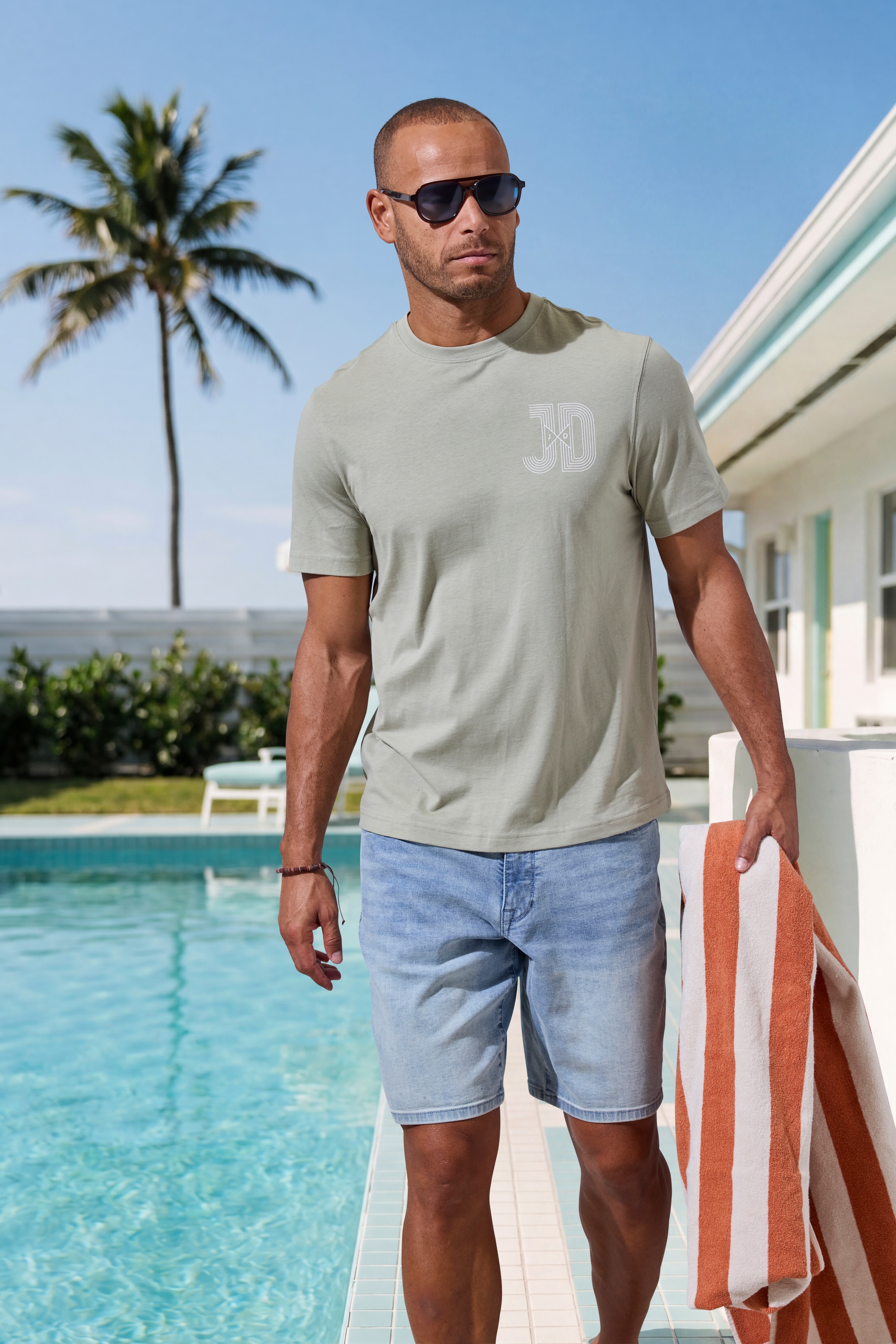 John Devin Jeansshorts », 5-Pocket Shorts« aus elastischer Denim-Qualität