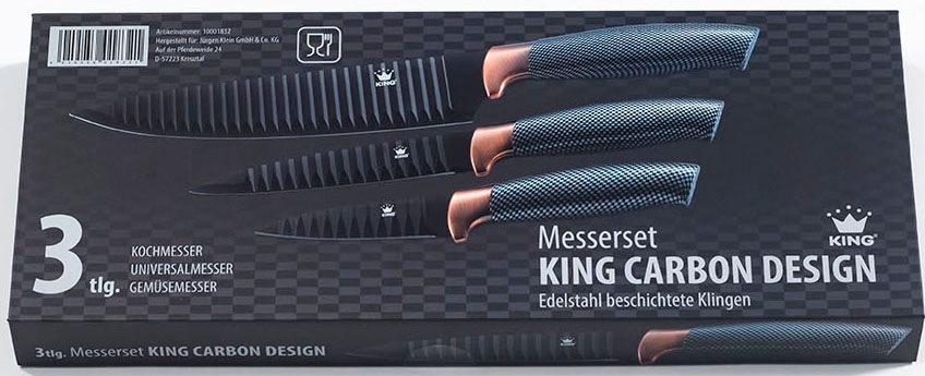 Thumbnail - KING Bräter "5 Liter" Set, 3 Küchenmesser im Geschenketui, 5 Stk. tlg. Aluminiumguss