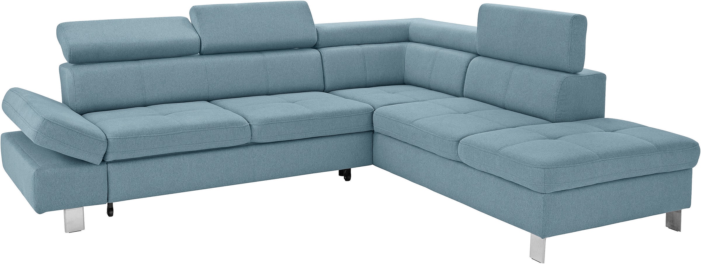 exxpo - sofa fashion Ecksofa »Fiji, L-Form«, mit Kopf- bzw. Rückenverstellung, wahlweise mit Bettfunktion