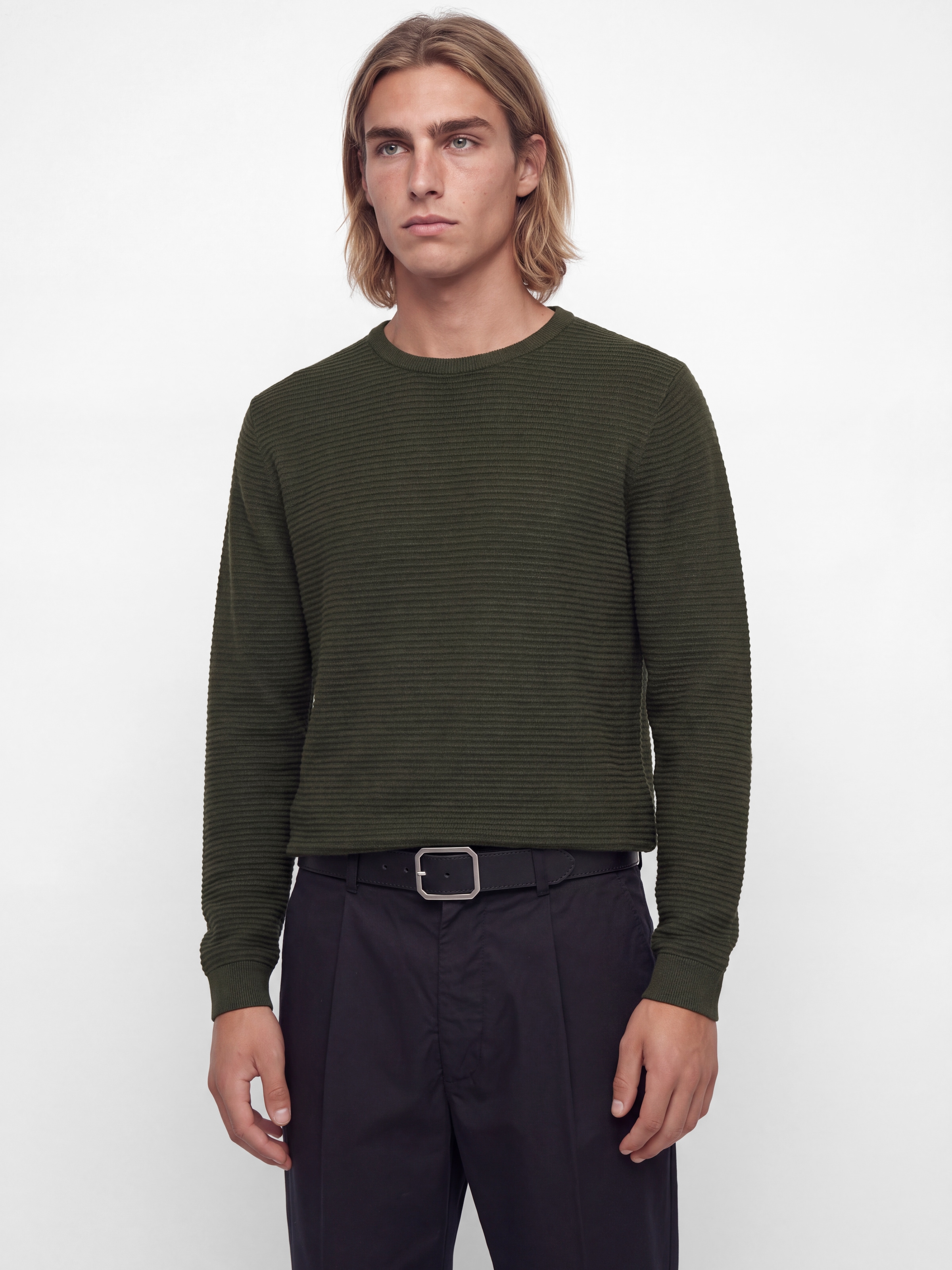 Jack & Jones Rundhalspullover "JJEBRODY KNIT CREW NECK" Baumwolle