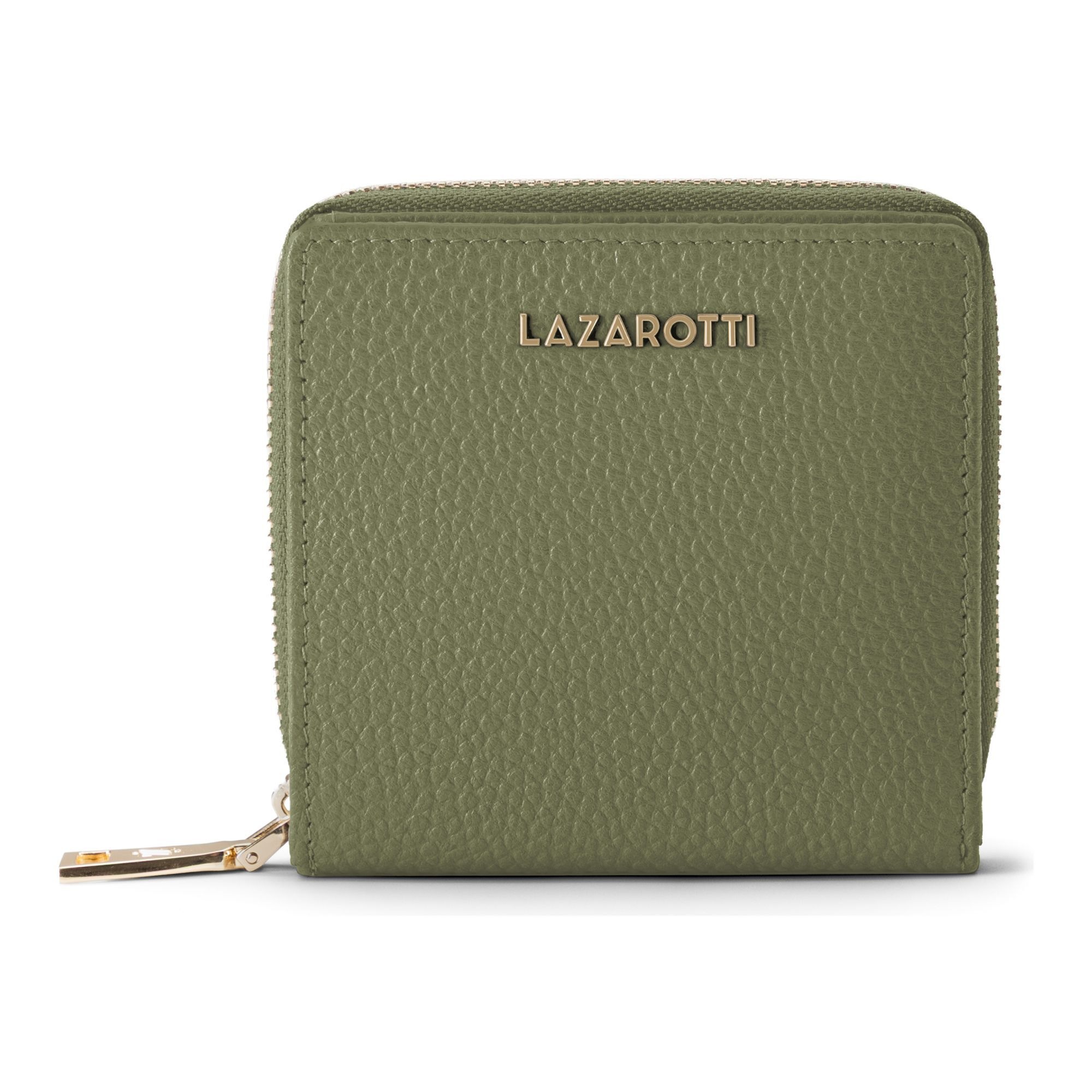 Lazarotti Geldbörse "Bologna Leather Medium Zip-Around Geldbörse Leder 10 cm"