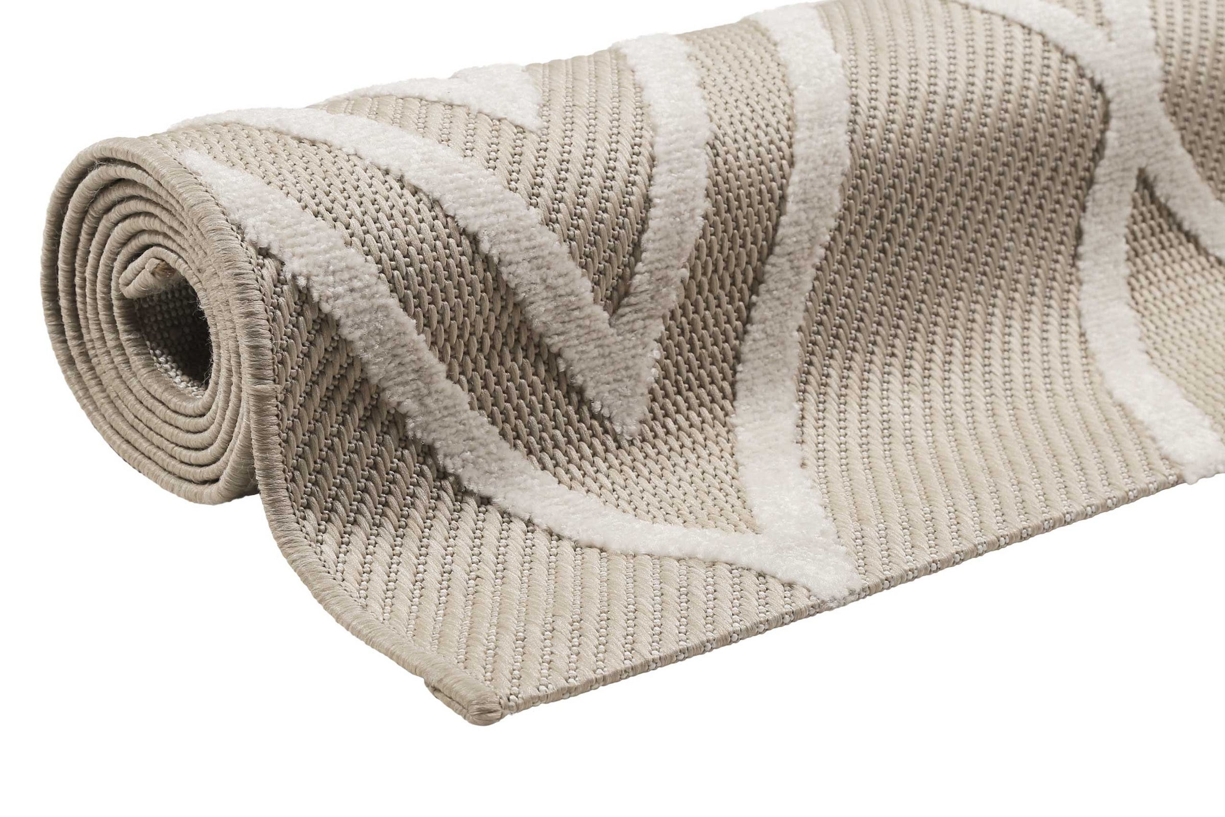 Esprit Outdoorteppich »Rave,  ESP-54228«, rechteckig, 6 mm Höhe, mit Hoch-Tief-Effekt, Rauten-Design, modern, robust, Terrasse, Küche