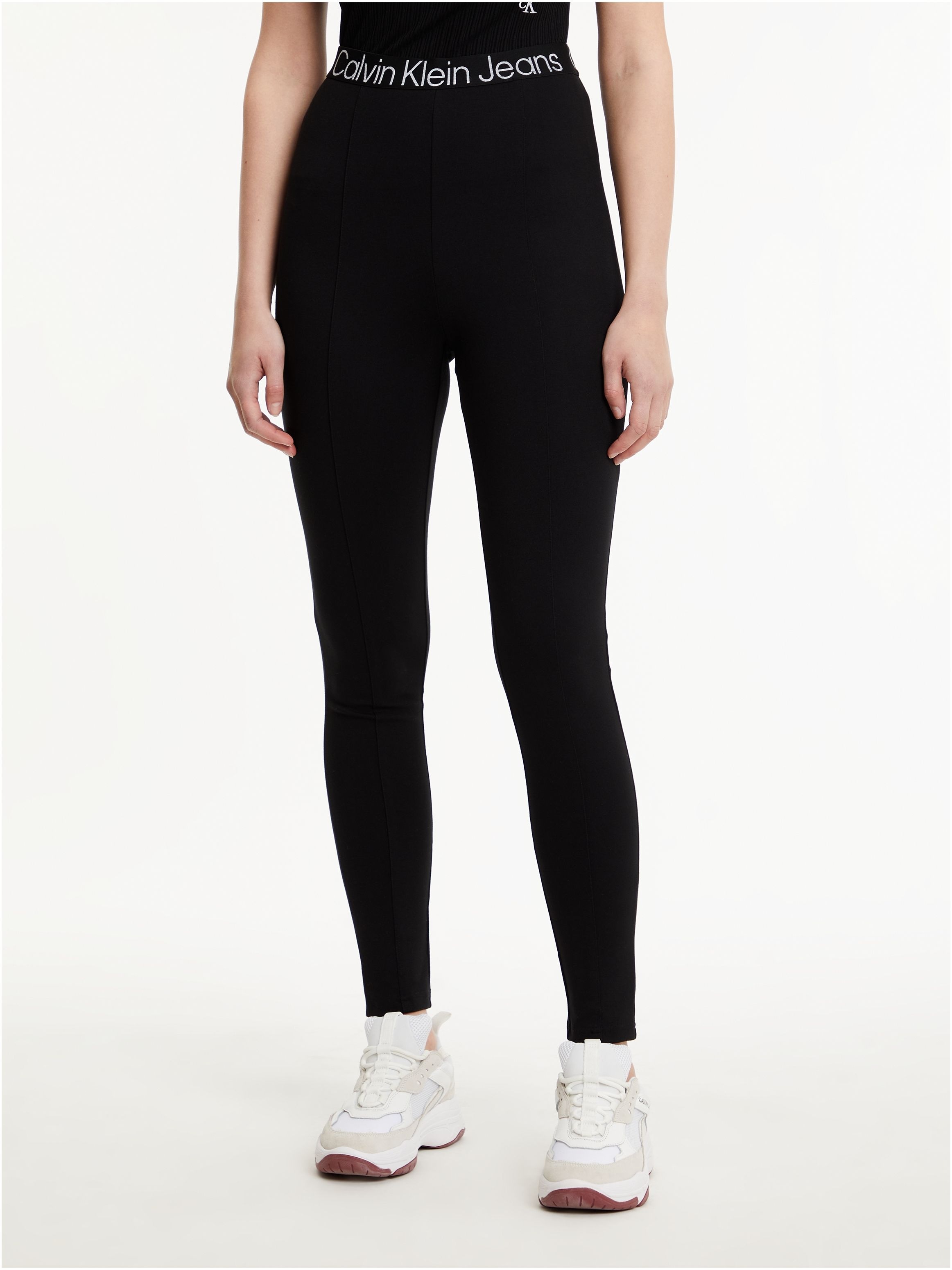 Calvin Klein Jeans Leggings »HIGH RISE MILANO LEGGINGS«, mit Logoschriftzug  am Bund für bestellen | BAUR
