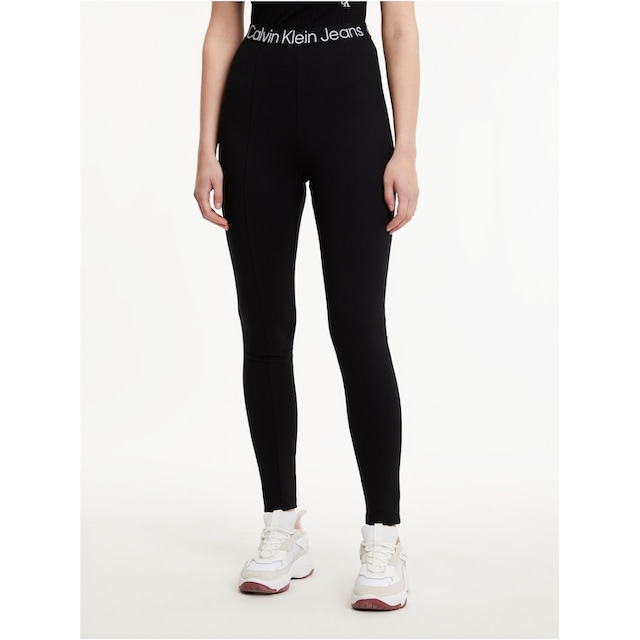Calvin Klein Jeans Leggings »HIGH RISE MILANO LEGGINGS«, mit Logoschriftzug  am Bund für bestellen | BAUR