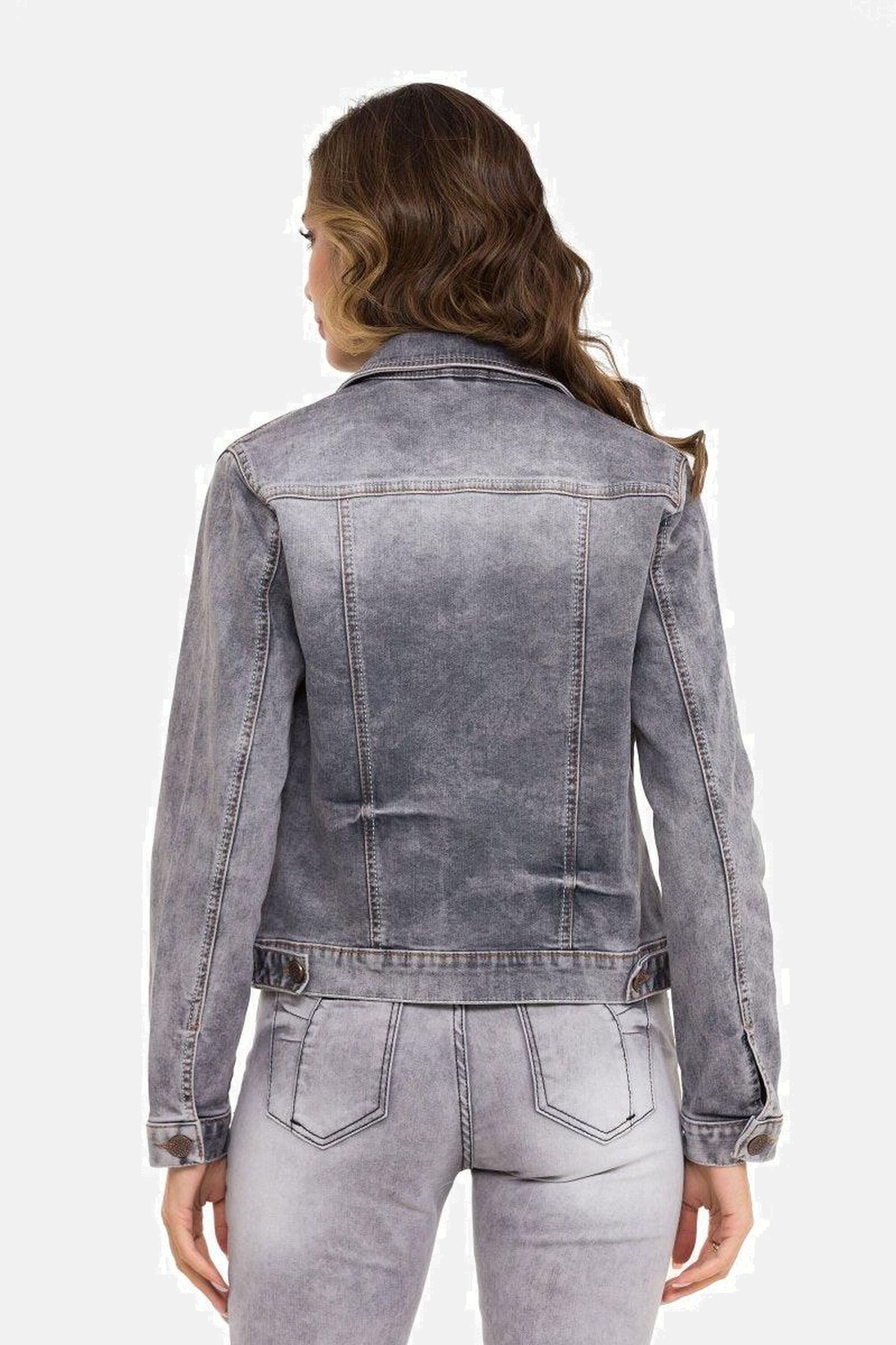 Cipo & Baxx Jeansjacke »Jeansjacke«, ohne Kapuze, Mit praktischen Brusttaschen, WJ212