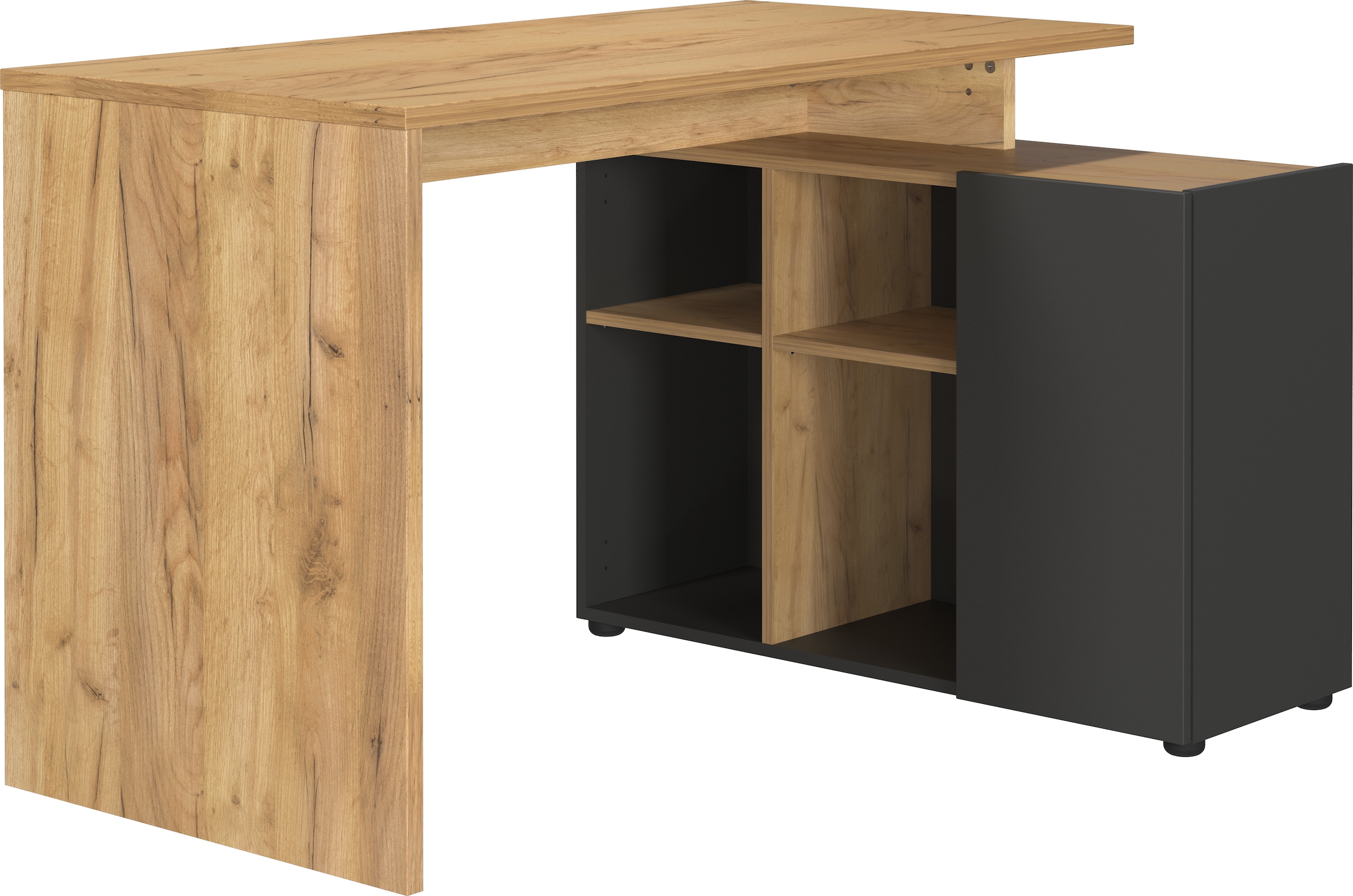 GERMANIA Eckschreibtisch "Adrano" 1 Stk. tlg. mit integriertem Sideboard günstig online kaufen