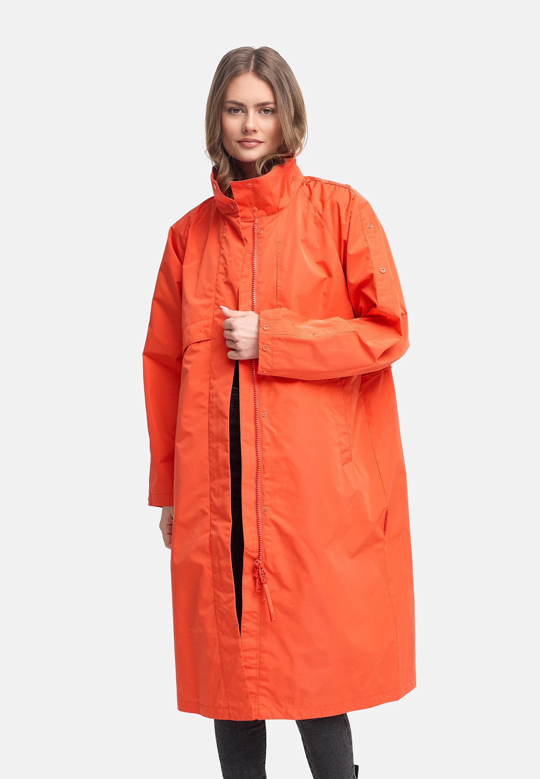 Navahoo Langmantel »Zenblüte 14« Modischer oversized Damen Parka mit krempelbaren Ärmeln