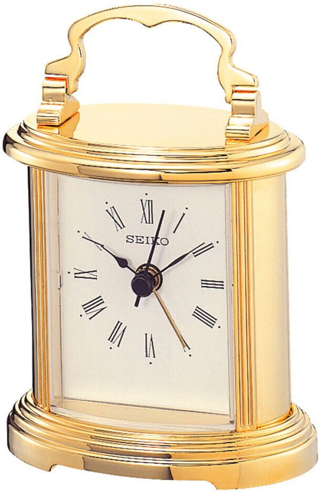 SEIKO Tischuhr, gold, Tischuhren, Quarzuhr, Wohnzimmer, Esszimmer, Arbeitszimmer, Büro