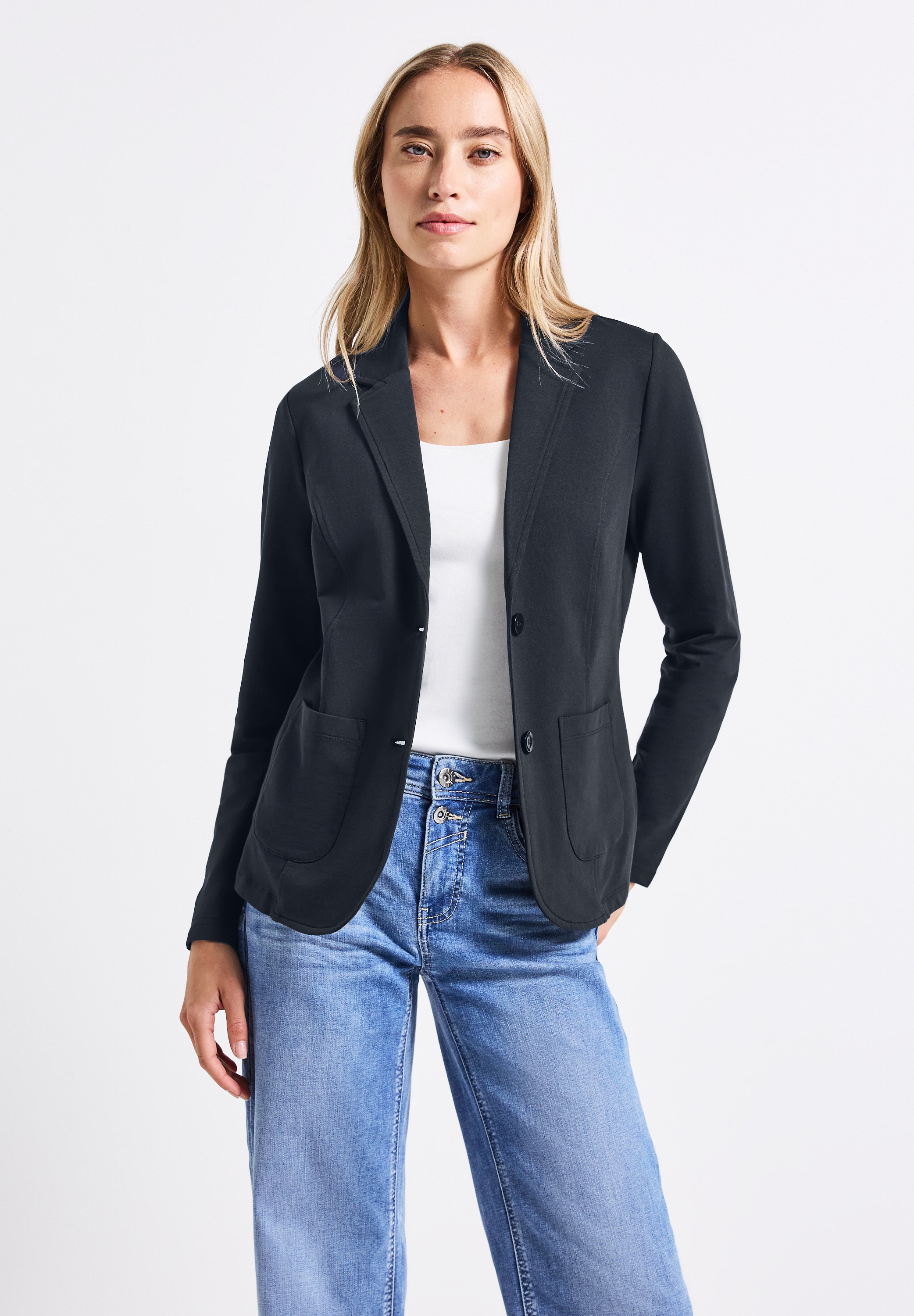 STREET ONE Kurzblazer, aus Baumwolle mit Stretchanteil günstig online kaufen