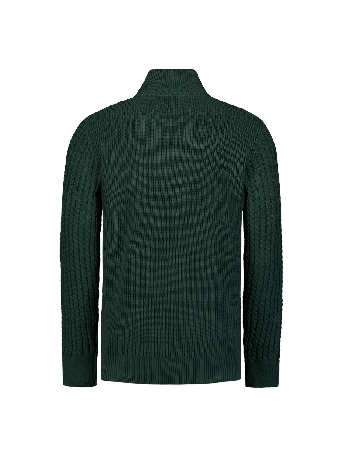 NO EXCESS Rollkragenpullover »No Excess Jacquard-Pullover mit Halbknopfleiste«
