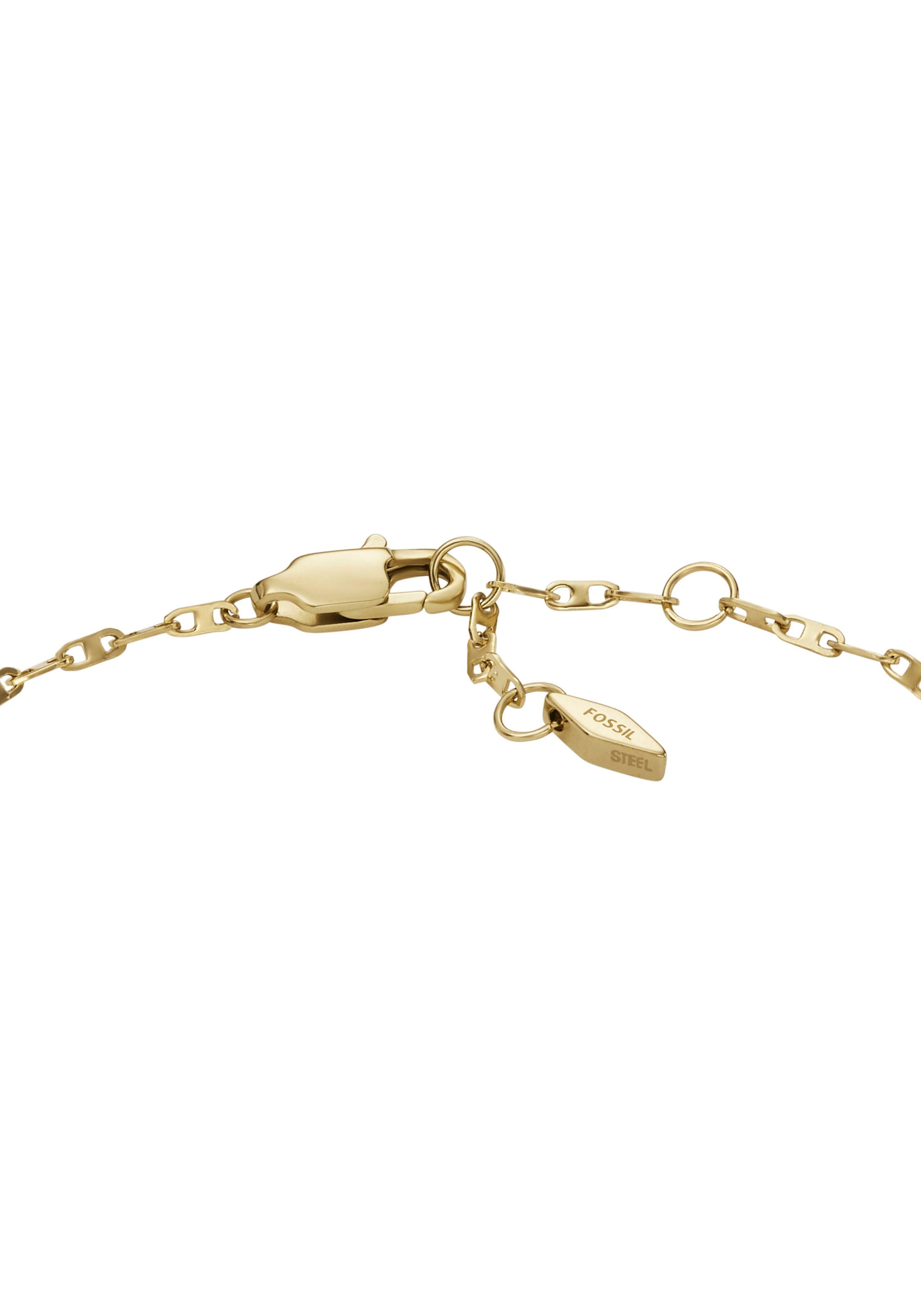 Armband FOSSIL "Schmuck Geschenk Edelstahl Armschmuck HERITAGE D-LINK", gold (gelbgoldfarben), Armbänder, Damen, 19cm, Edelstahl, Armband 4