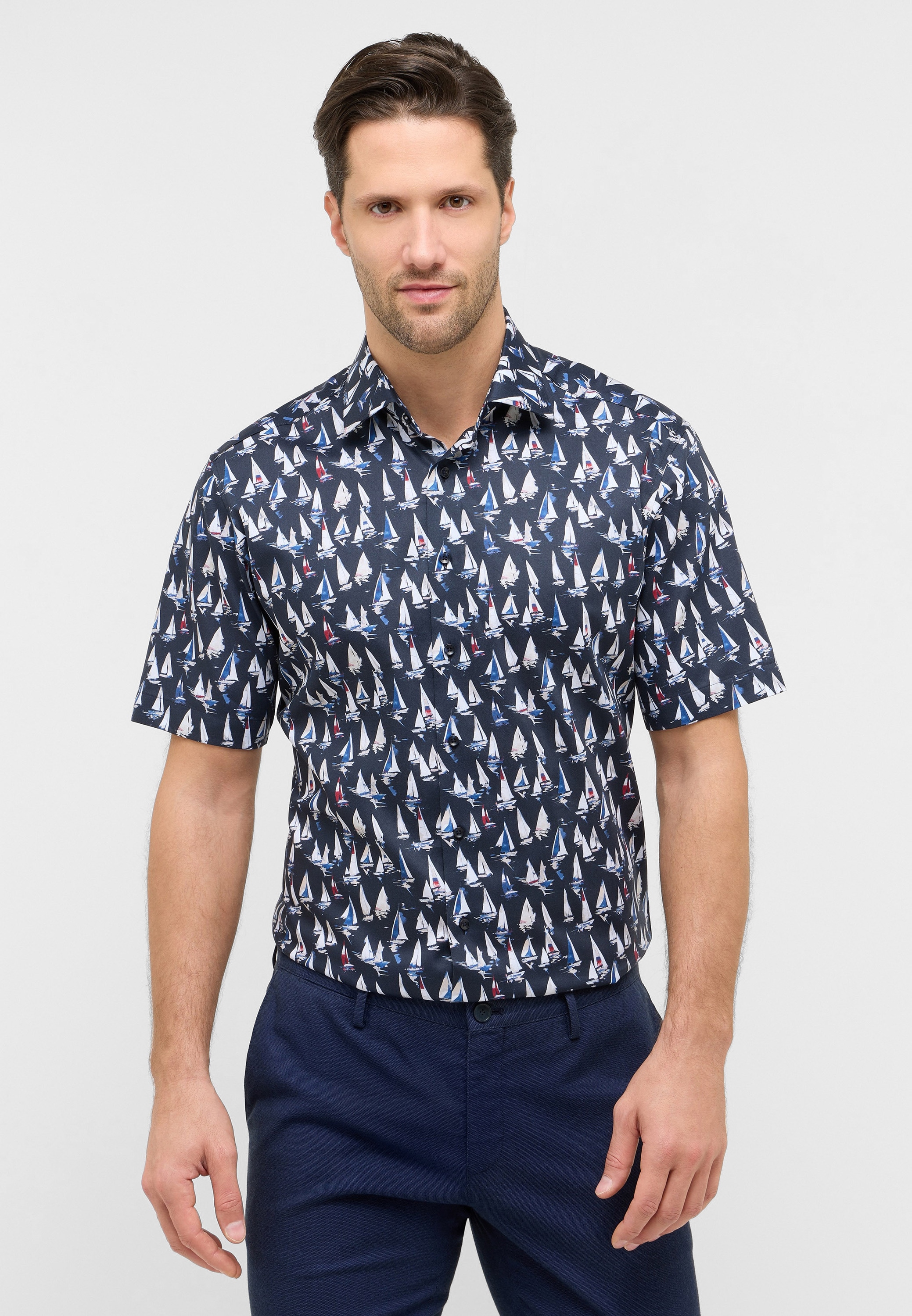 Eterna Kurzarmhemd "MODERN FIT" NON IRON (bügelfrei) günstig online kaufen