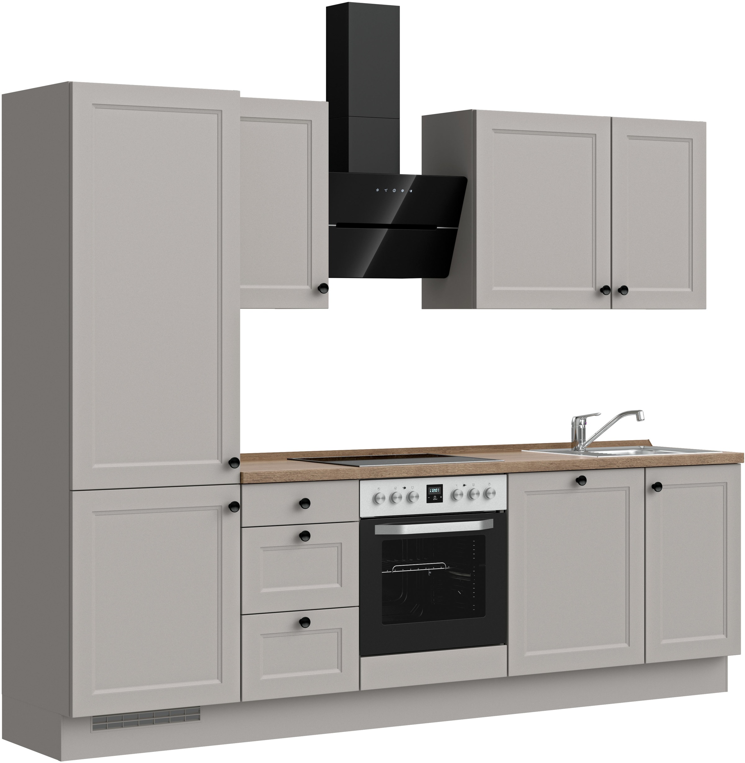 nobilia® Küchenzeile »"Cascada II"«, vormontiert, Breite 270 cm, Ausrichtung wählbar, wahlw. mit E-Geräten