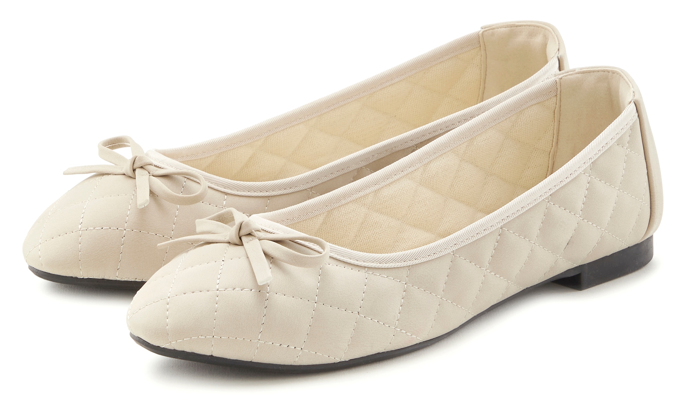 LASCANA Ballerina "Slipper, Schlüpfschuh", mit Schleifenapplikation VEGAN günstig online kaufen