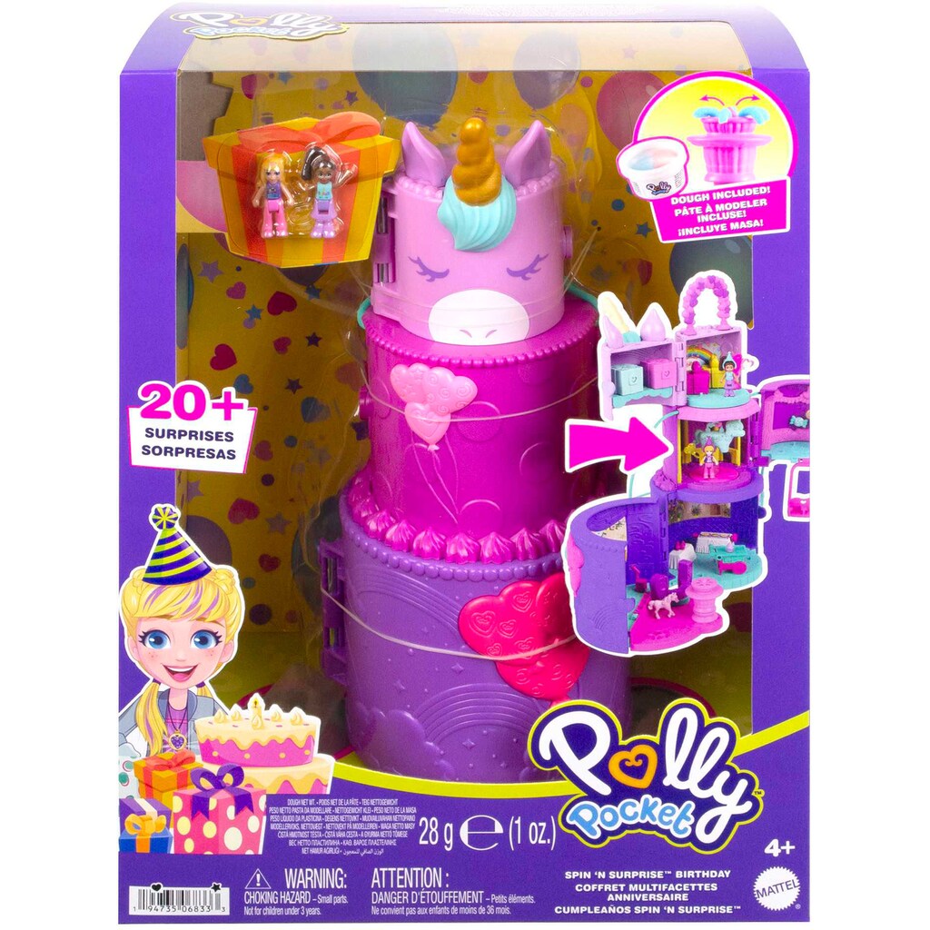 Polly Pocket Spielwelt »Ausklappspaß-Schatulle Einhorn-Torte«