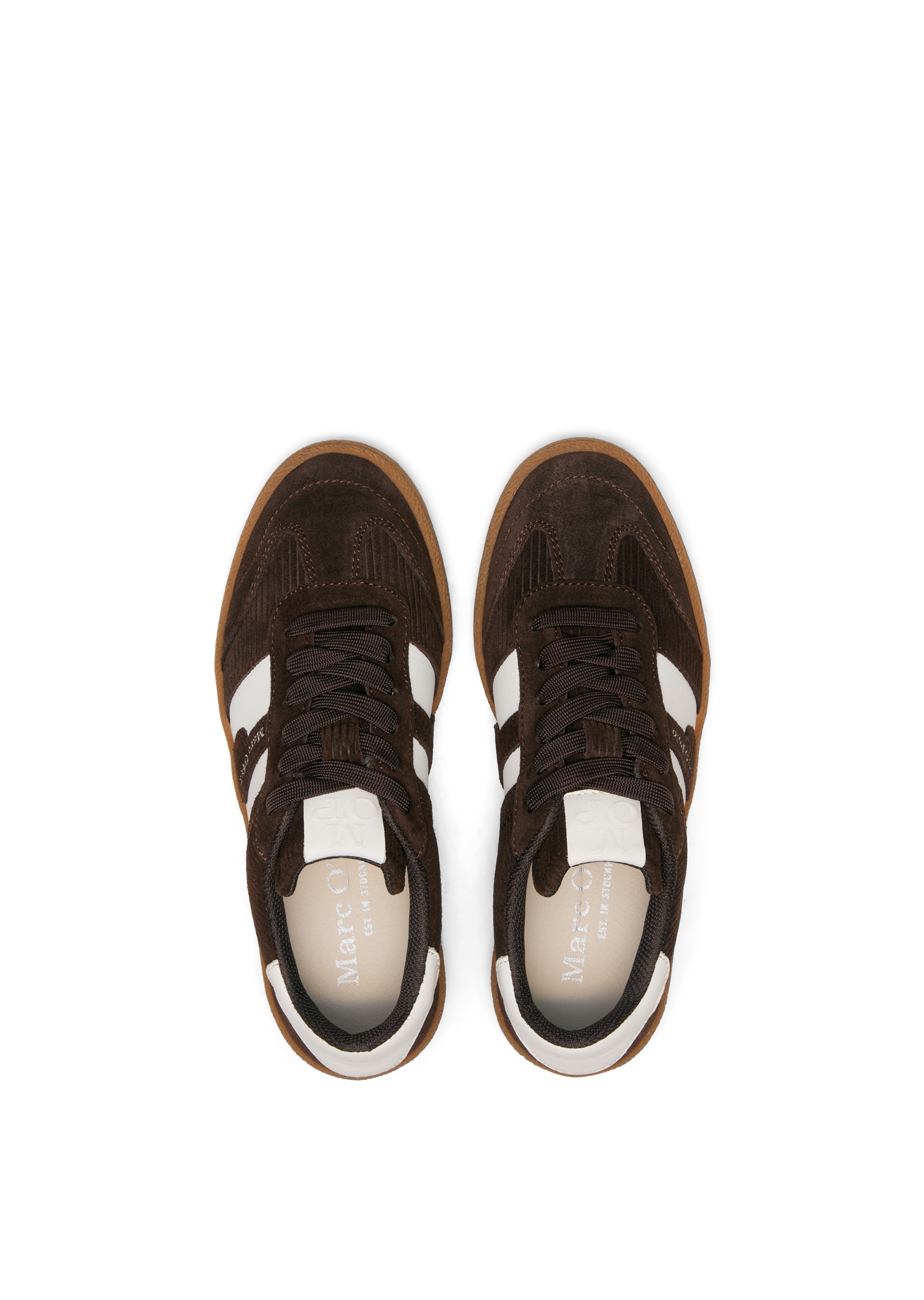 Marc O'Polo Sneaker »Model Court W 5«  Retro-Sneaker, Freizeitschuh, Halbschuh mit Kontraststreifen
