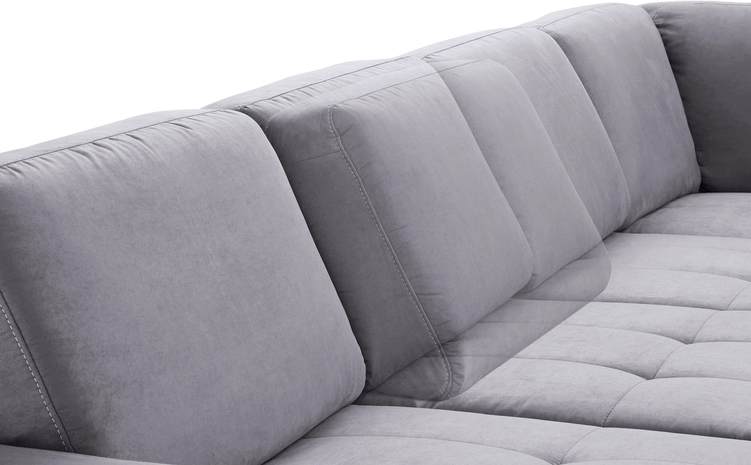 sit&more Wohnlandschaft »Santorini U-Form« mit Federkern und Sitztiefenverstellung, wahlweise mit Bettfunktion