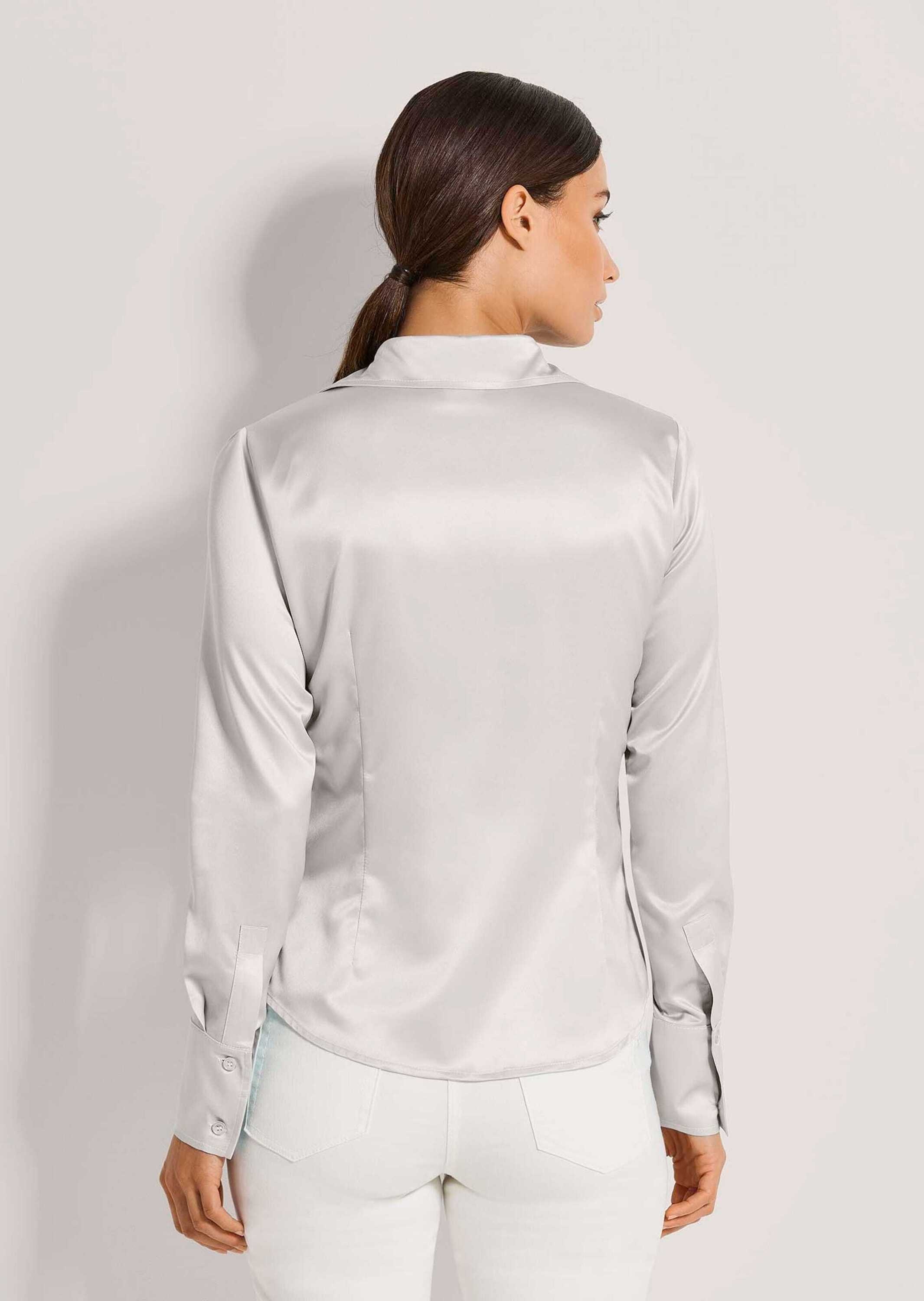 MADELEINE Hemdbluse »Bluse Langarm Satinbluse mit edlem Glanz«