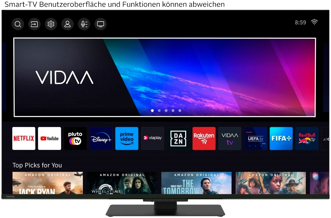 Toshiba DLED-Fernseher »65UV6F63DA«, 4K Ultra HD, Smart-TV