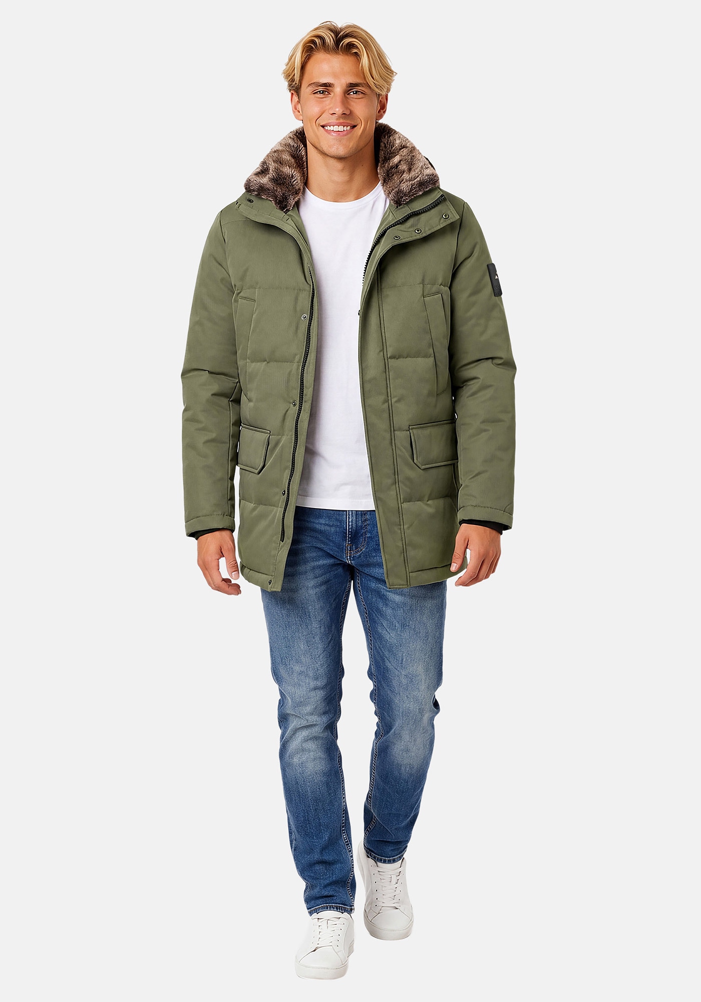 Alessandro Salvarini "ASGiova" Parka mit warmem Kunstfellkragen und hochwertigem Obermaterial