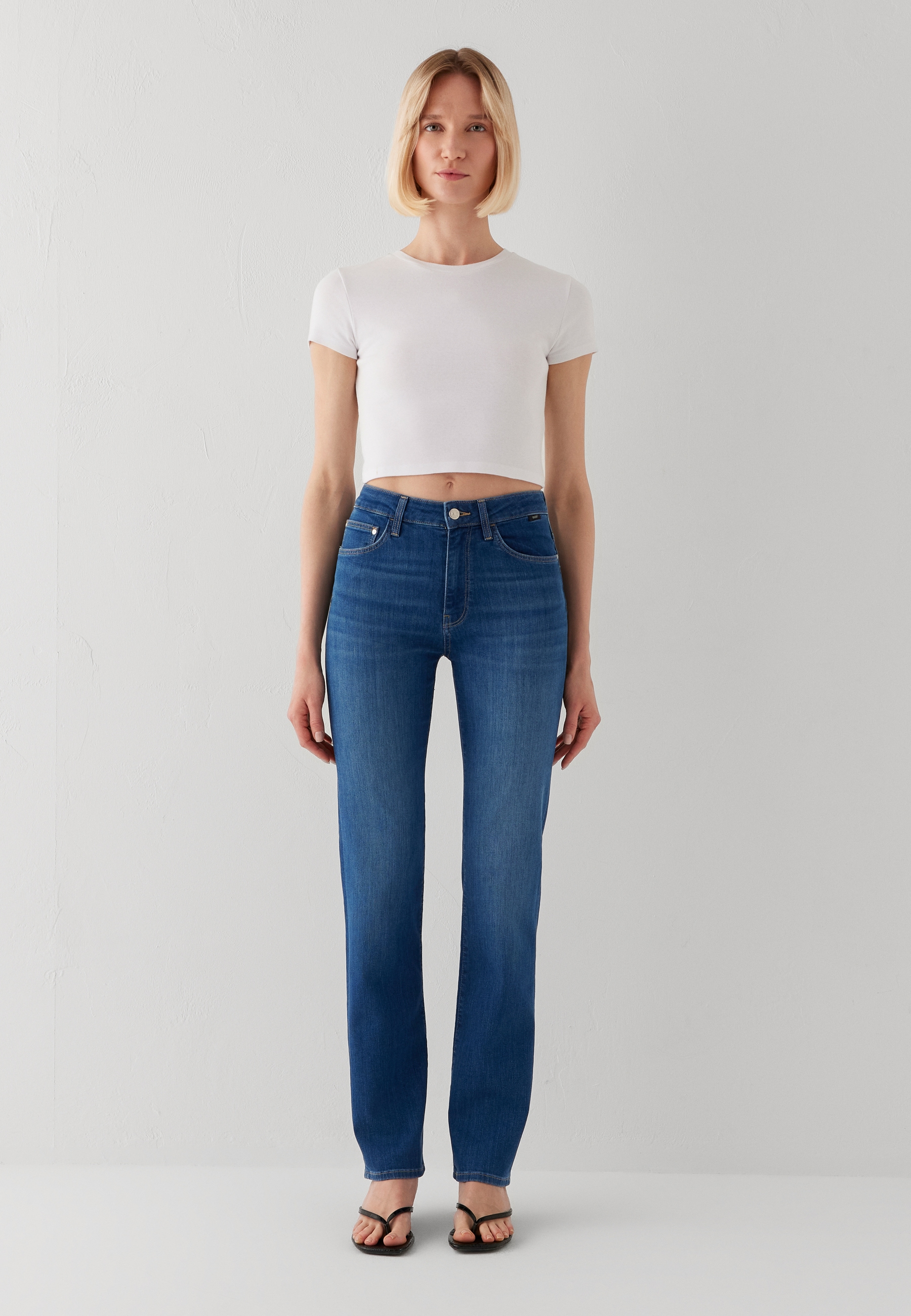 Mavi Straight-Jeans »KENDRA« gerde Form