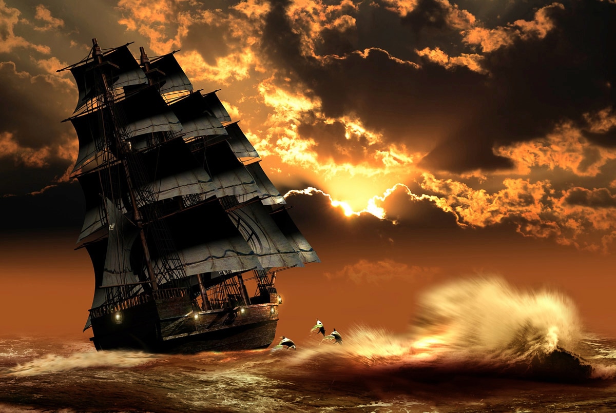 Papermoon Fototapete "Schiff"