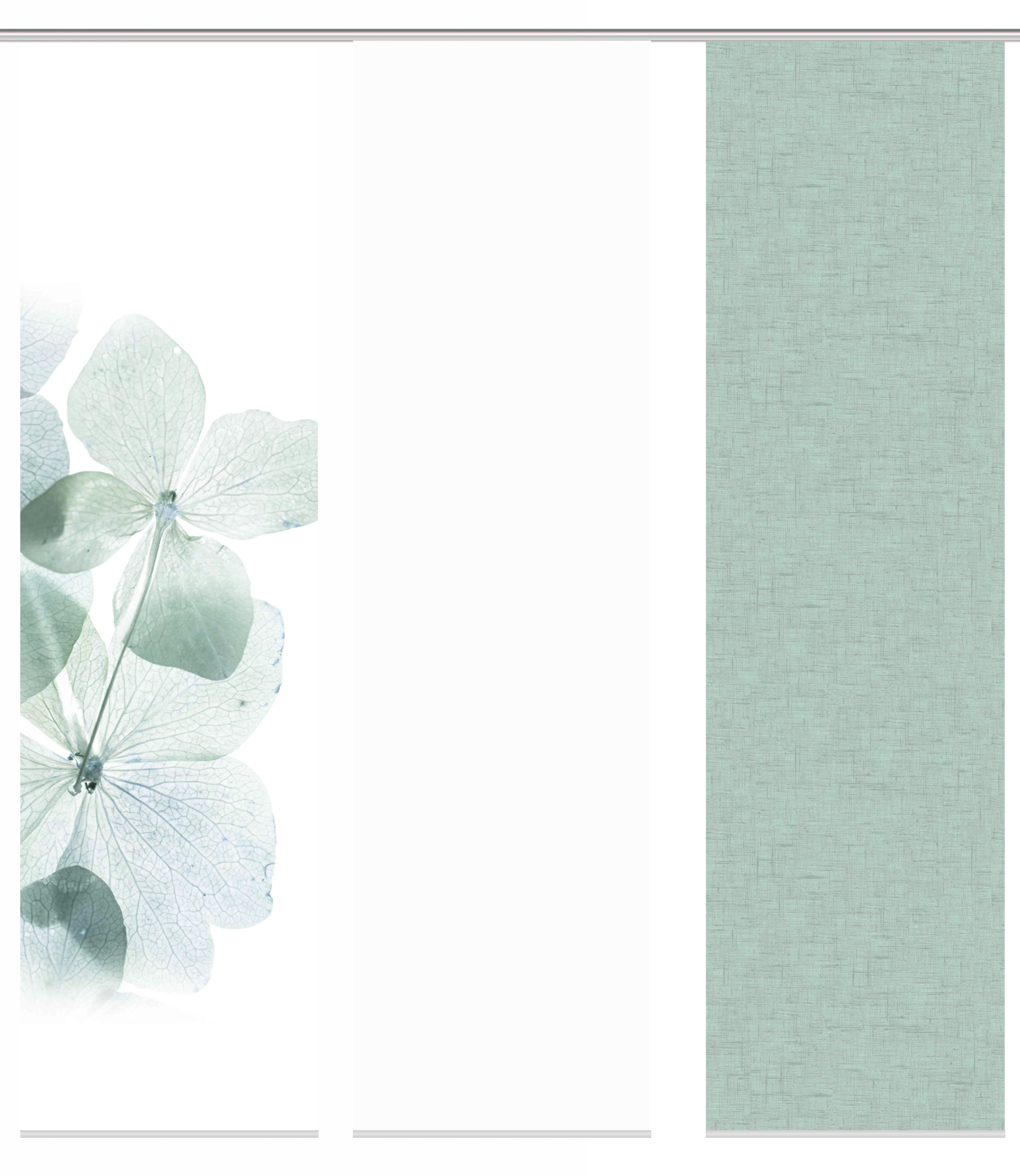 Thumbnail - HOME WOHNIDEEN Schiebegardine "BONITA 3er SET" Paneelwagen 3 Stk. tlg. Schiebevorhang Digidruck 3er Set BONITA