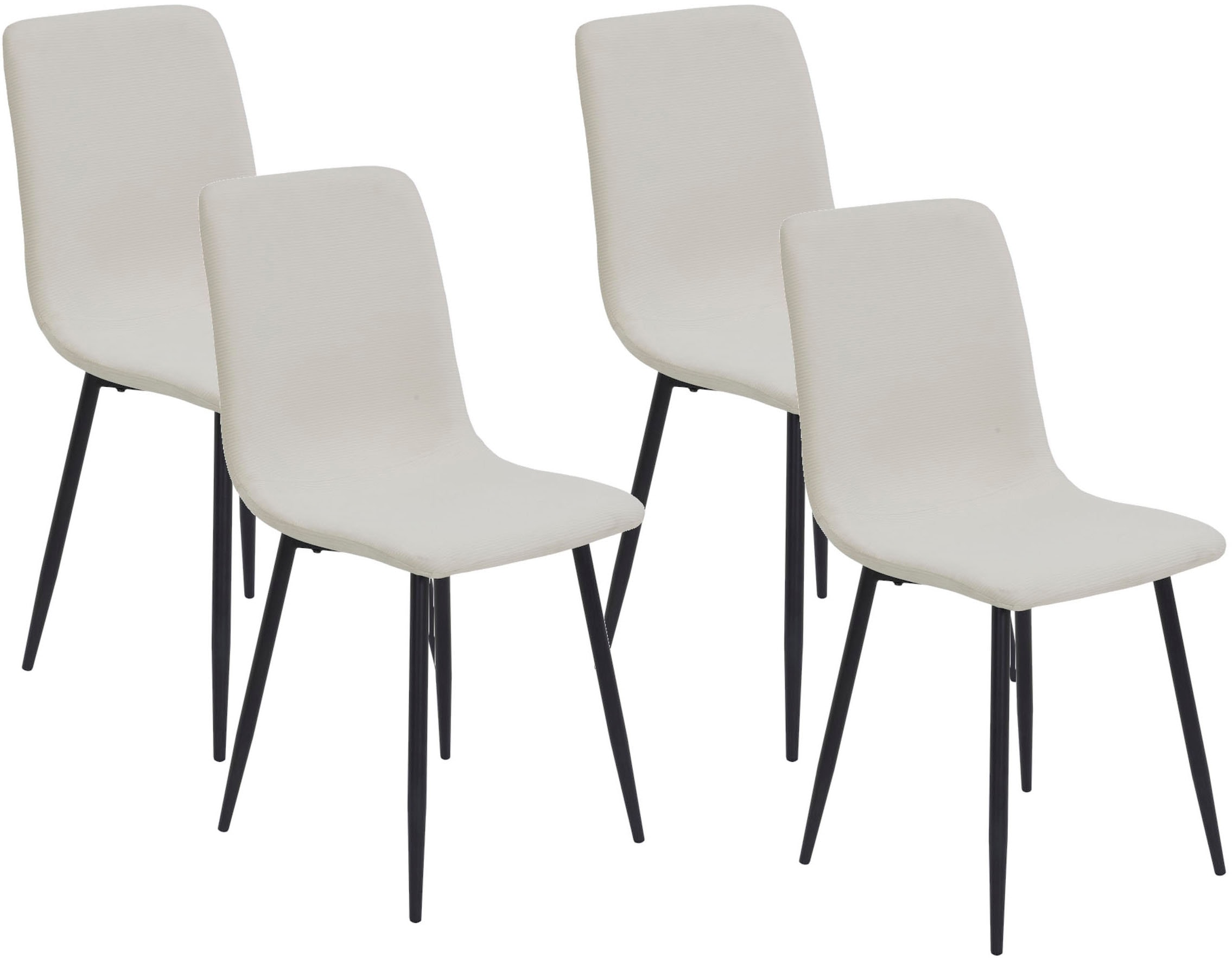 HELA 4-Fußstuhl "LEIPZIG", (Set), 4 St., Microfaser-Cord, 4-Fuß,Rundrohrges günstig online kaufen
