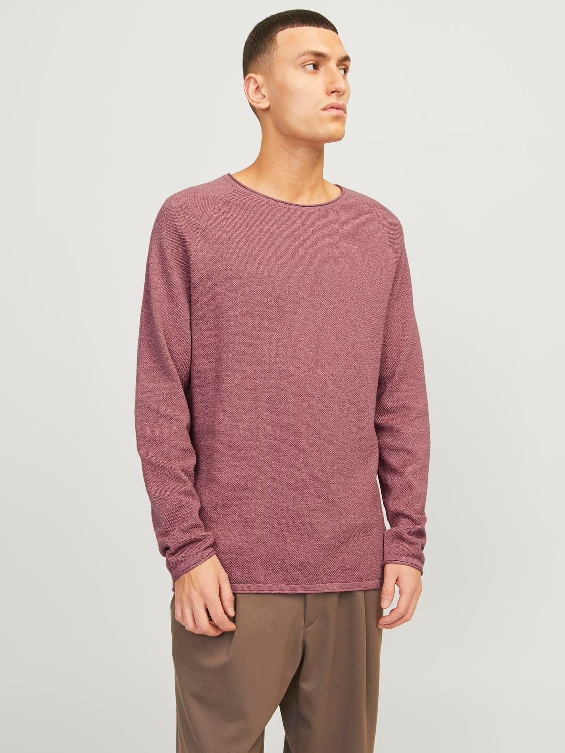 Jack & Jones Rundhalspullover "JJEHILL KNIT CREW NECK NOOS", aus Strukturst günstig online kaufen