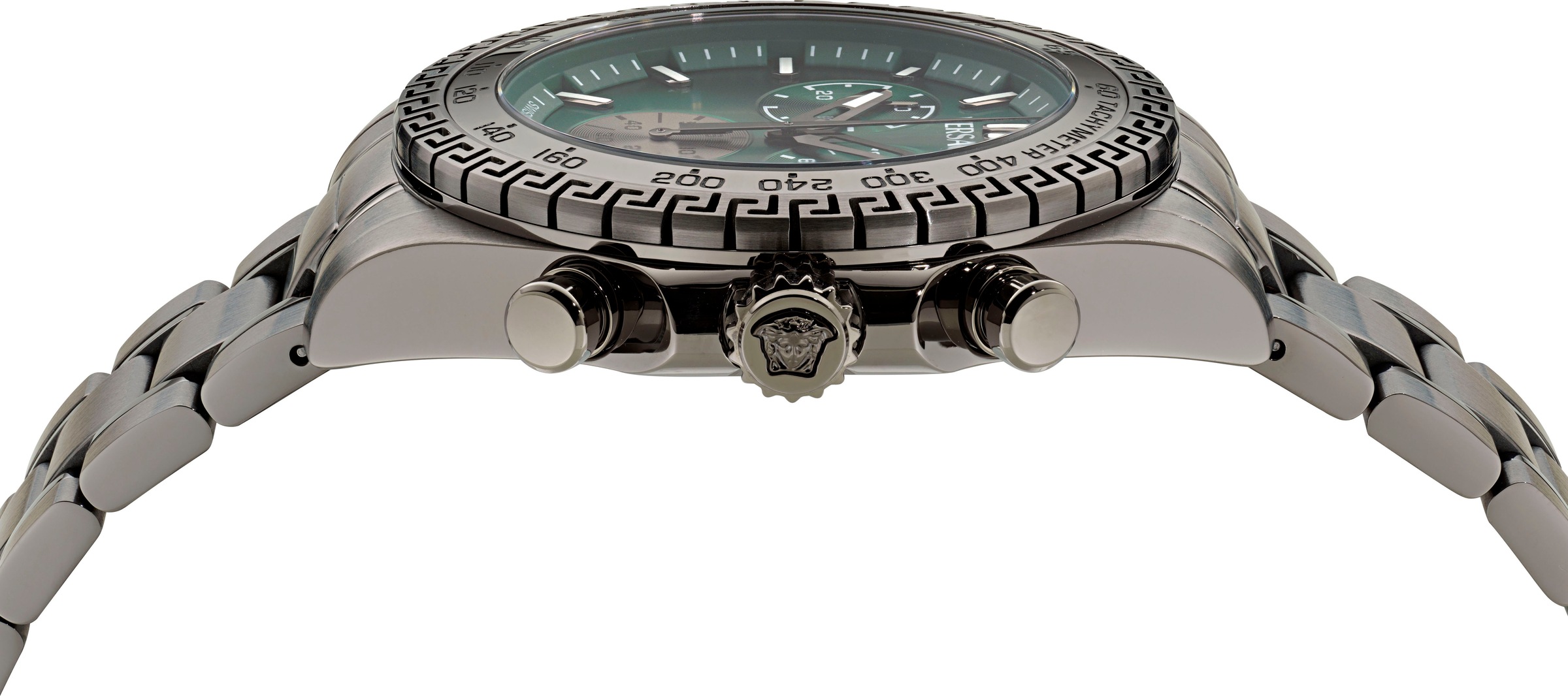 Versace Chronograph »VERSACE CHRONO X«, Quarzuhr, Armbanduhr, Herrenuhr,Swiss Made,Edelstahlband,Stoppfunktion