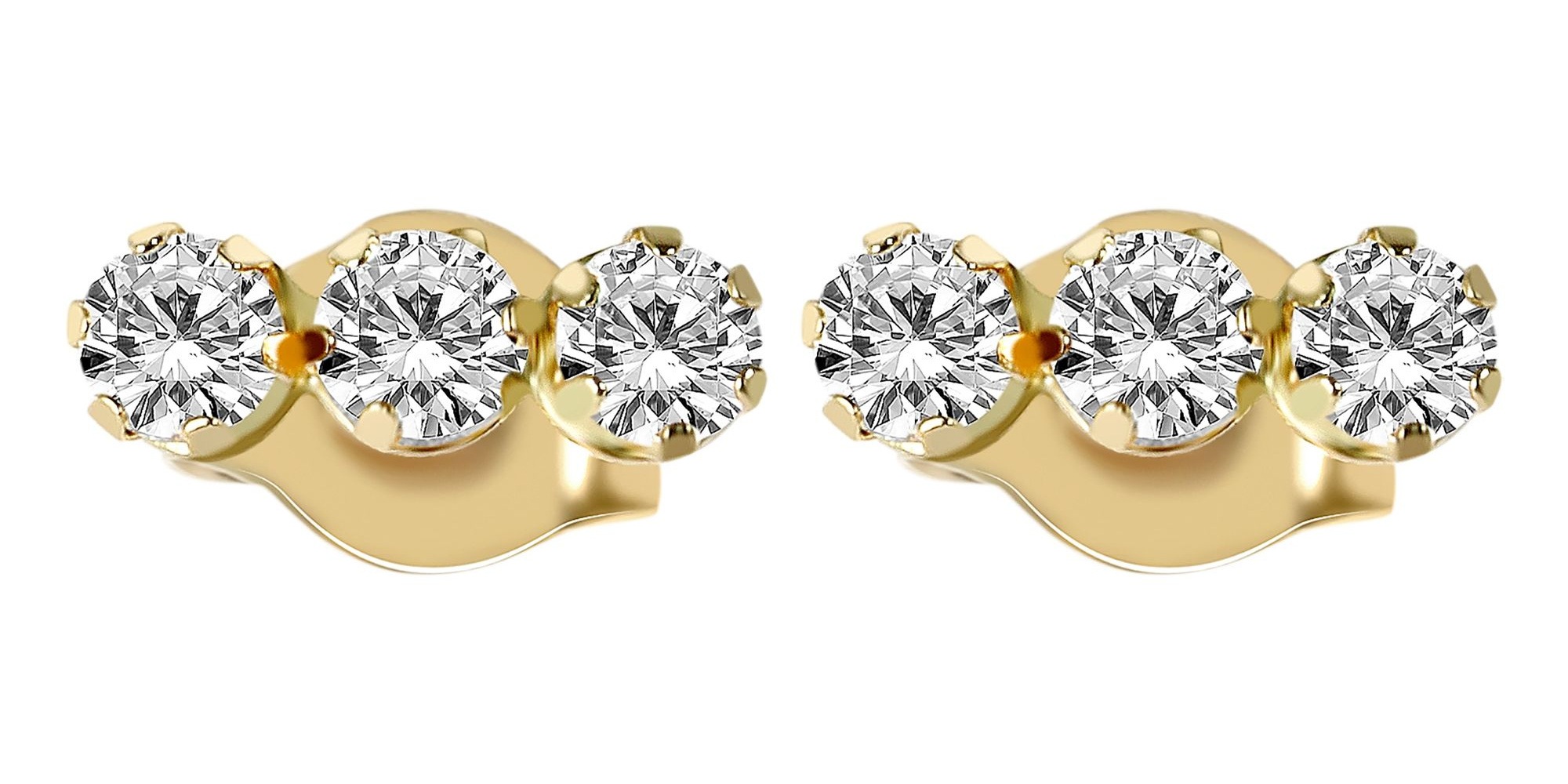 Adelia´s Paar Ohrhänger "Ohrringe – Ohrstecker aus 333 Gold mit Zirkonia" Zum Verschenken – passend für viele Anlässe