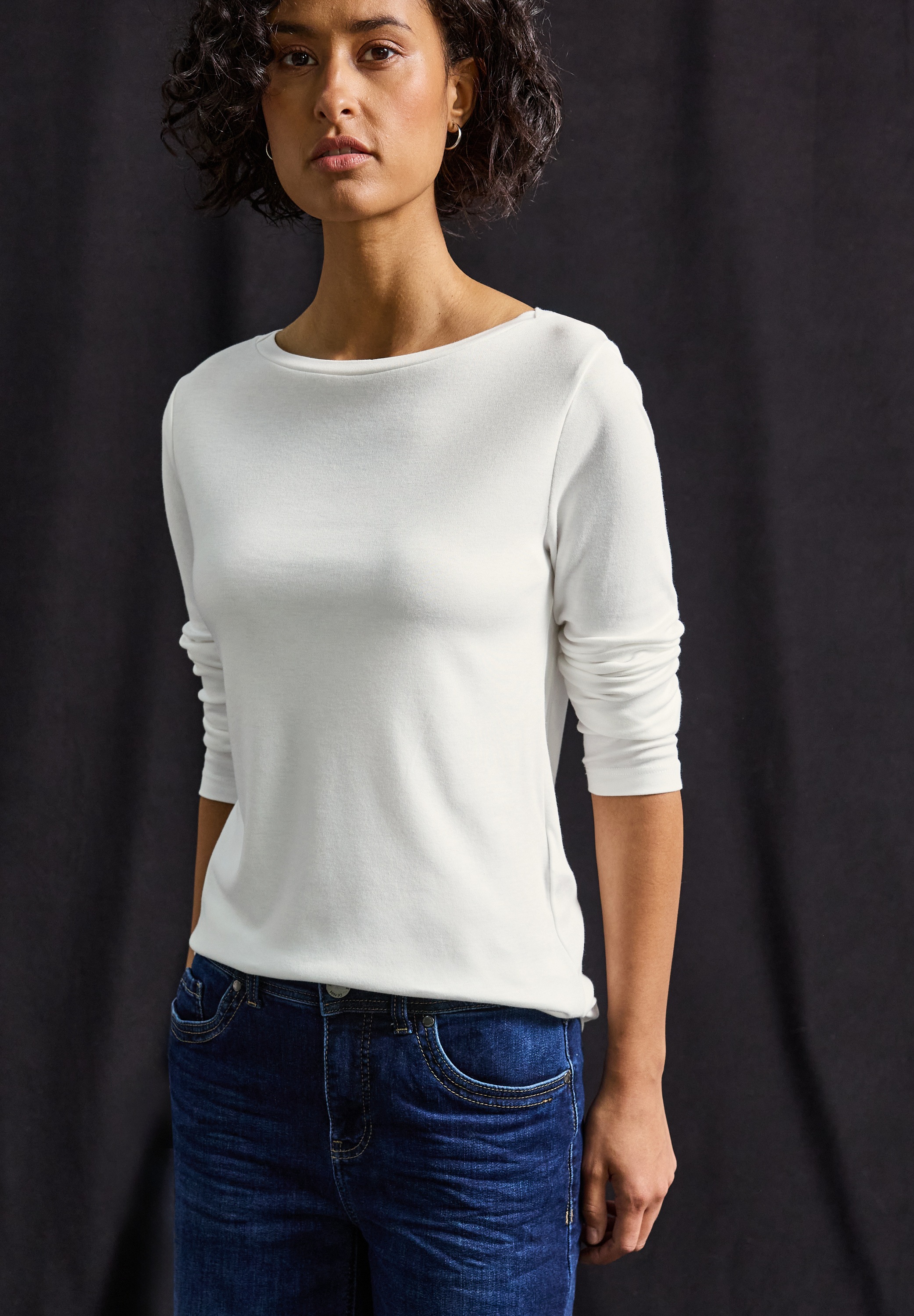 STREET ONE Langarmshirt im soften Baumwoll-Mix