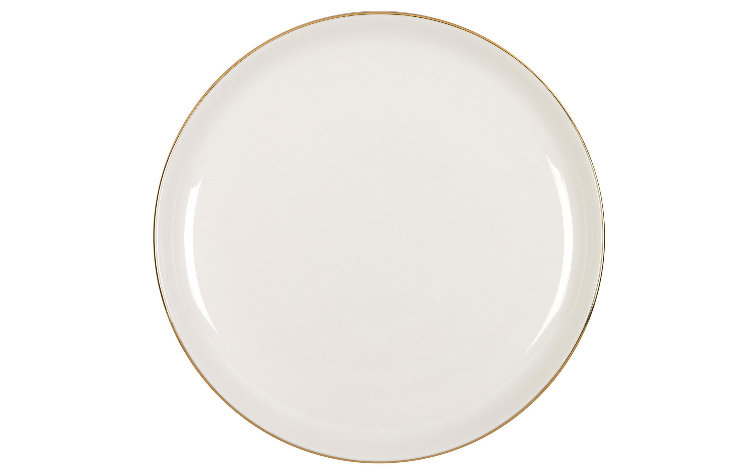FURBER Frühstücksteller »Ø 21 cm, 6 Stück, Weiss/Gold«