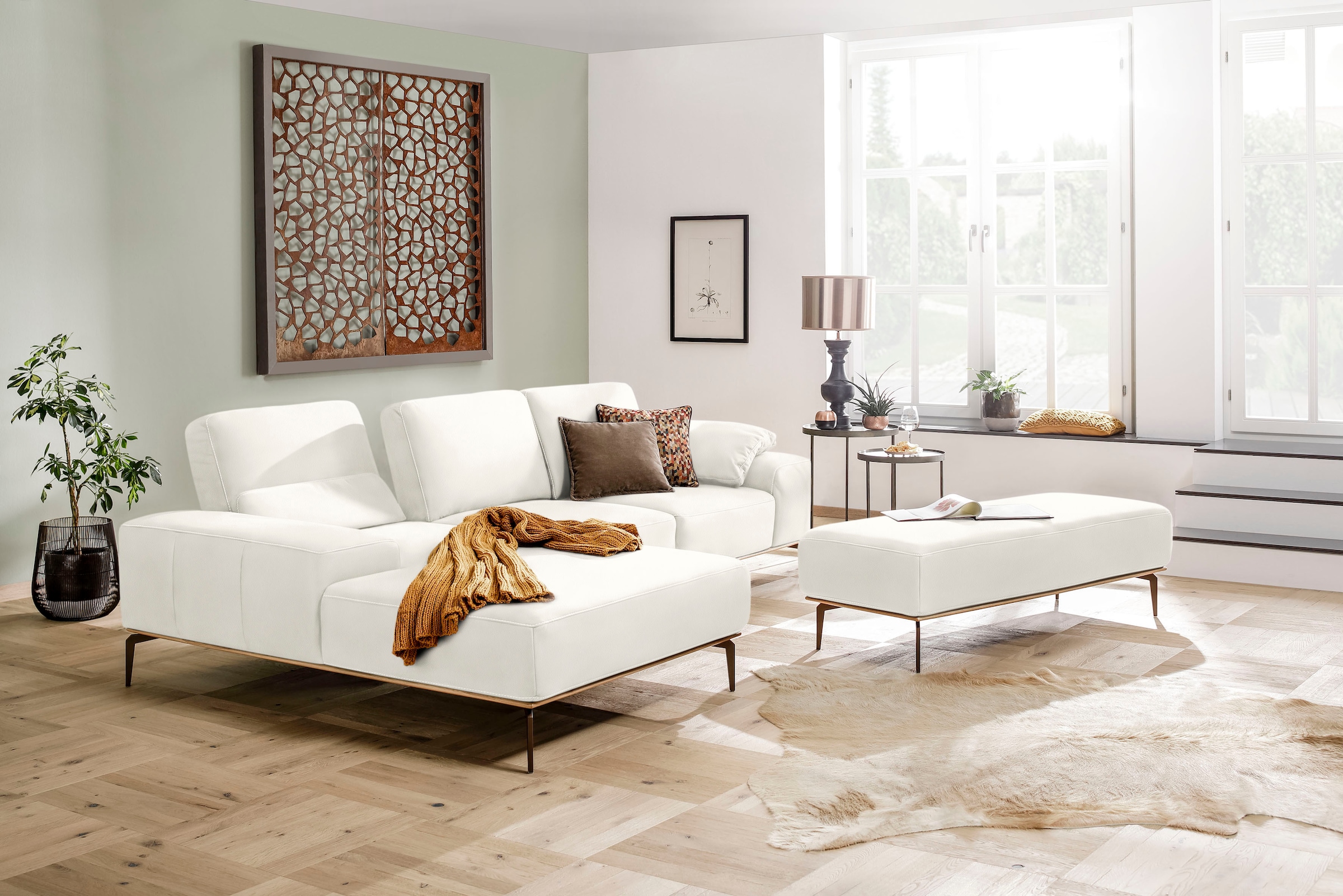 W.SCHILLIG Ecksofa "run, Designsofa mit tollem Sitzkomfort, L-Form", mit Ho günstig online kaufen